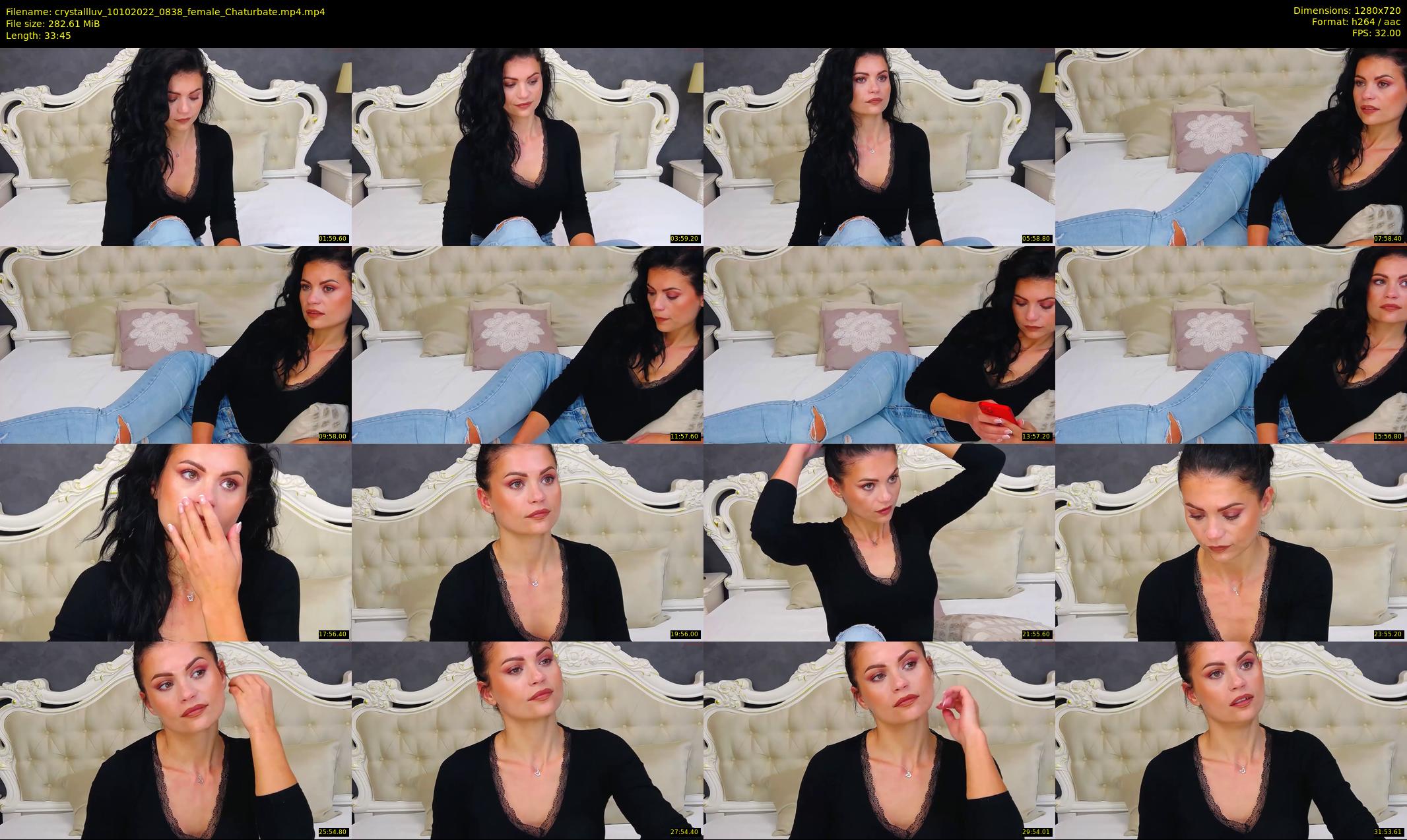 crystallluv — 34 minute Chaturbate female cam show recording, 720p, Oct 10, 2022