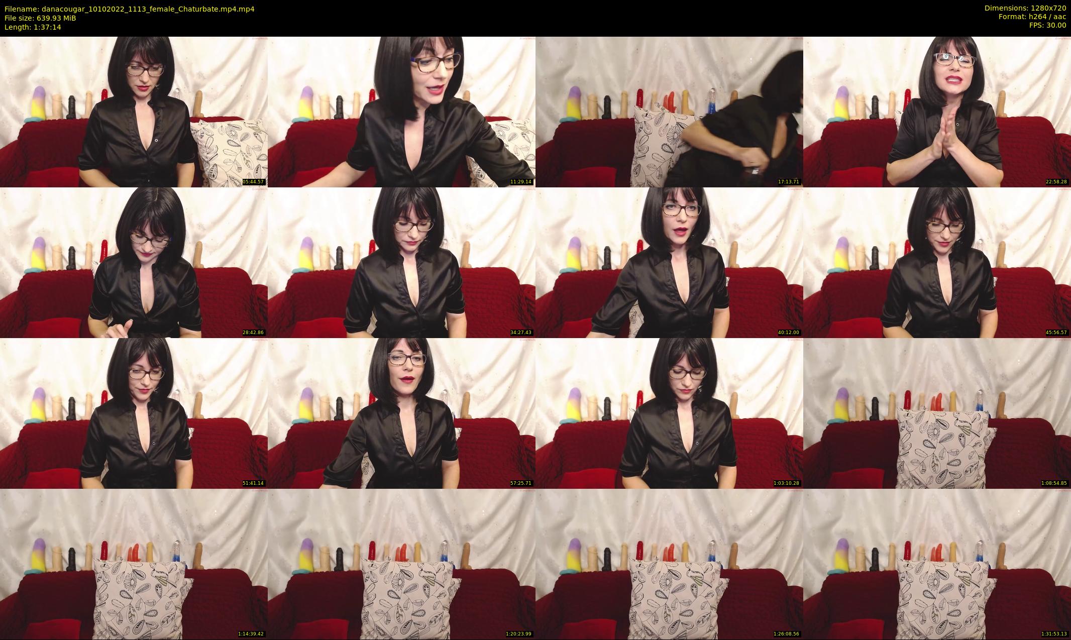 danacougar — 98 minute Chaturbate female cam show recording, 720p, Oct 10, 2022