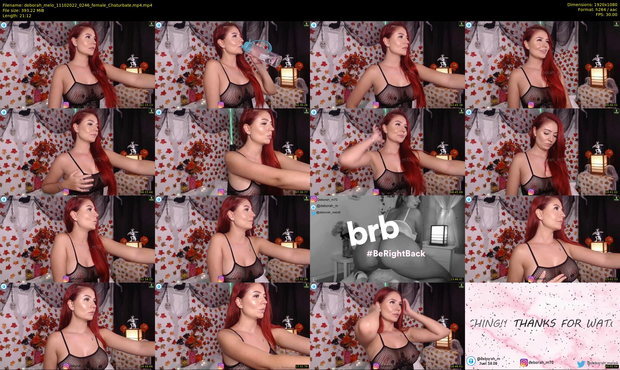 deborah_melo — 22 minute Chaturbate female cam show recording, 1080p, Oct 11, 2022