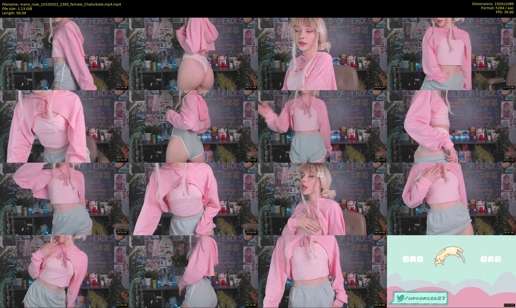 mana_rose — 57 minute Chaturbate female cam show recording, 1080p, Oct 10, 2022