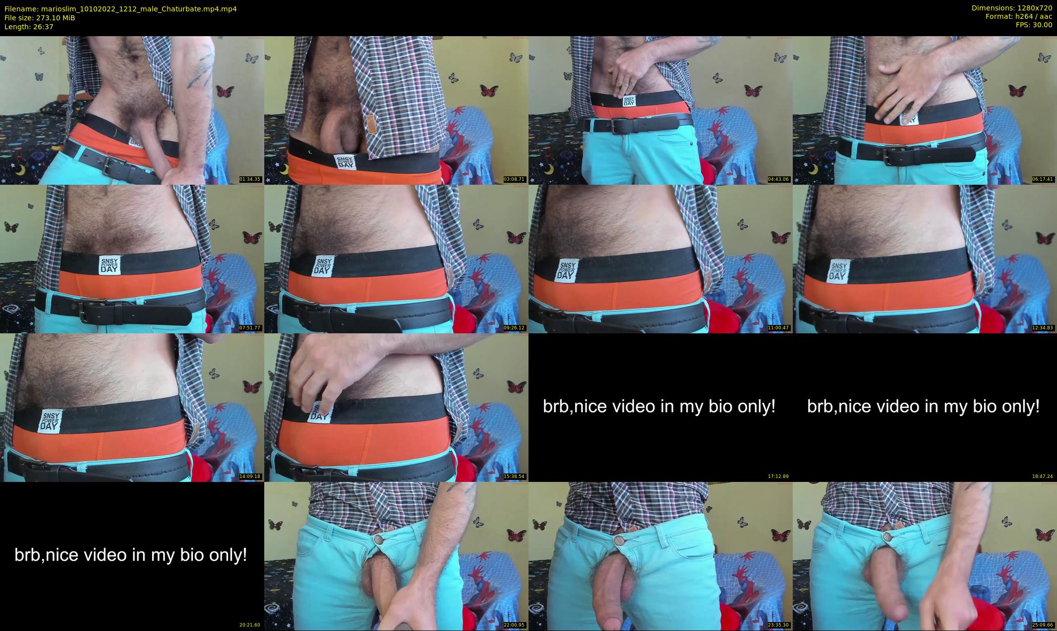 marioslim — 27 minute Chaturbate male cam show recording, 720p, Oct 10, 2022