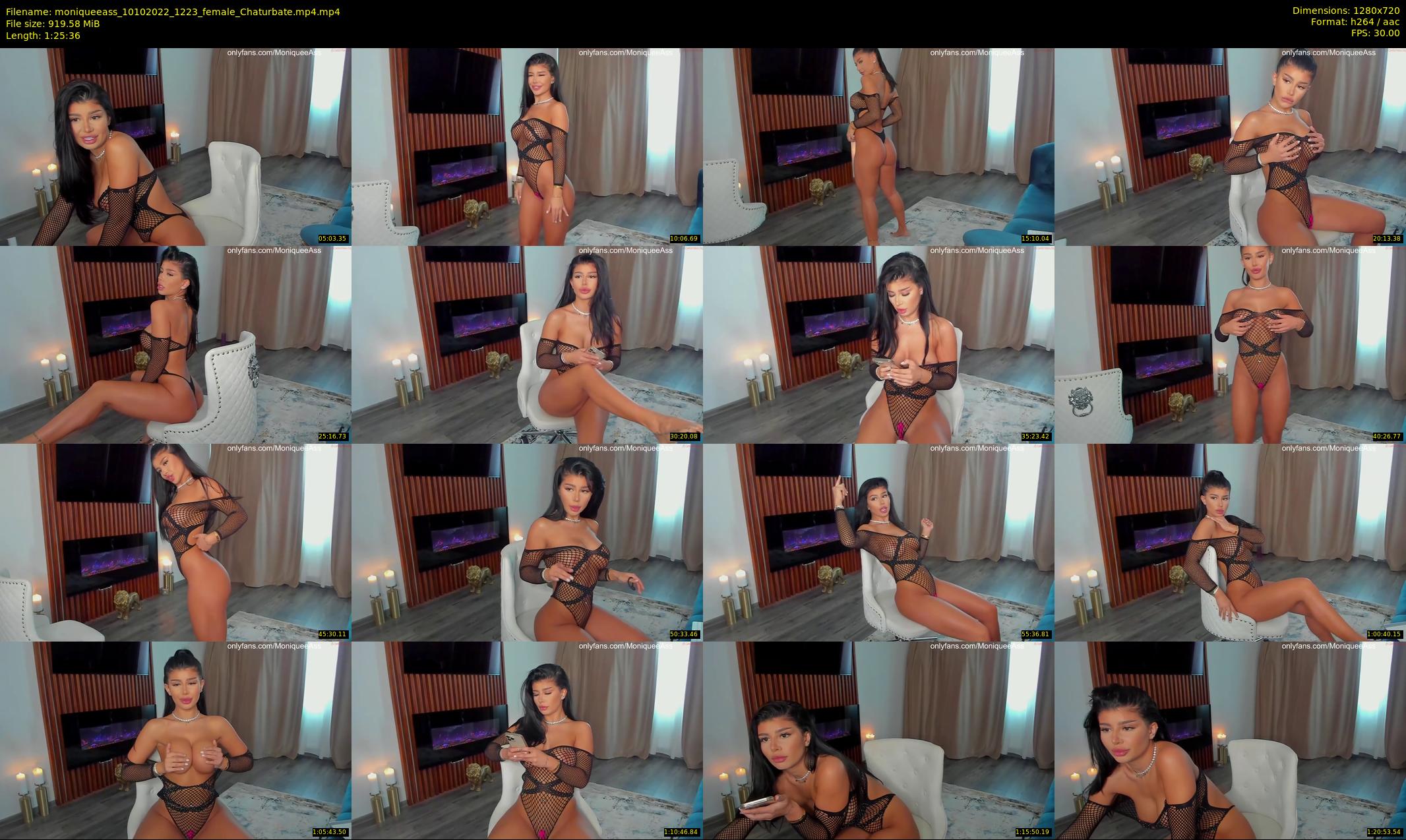 moniqueeass — 86 minute Chaturbate female cam show recording, 720p, Oct 10, 2022