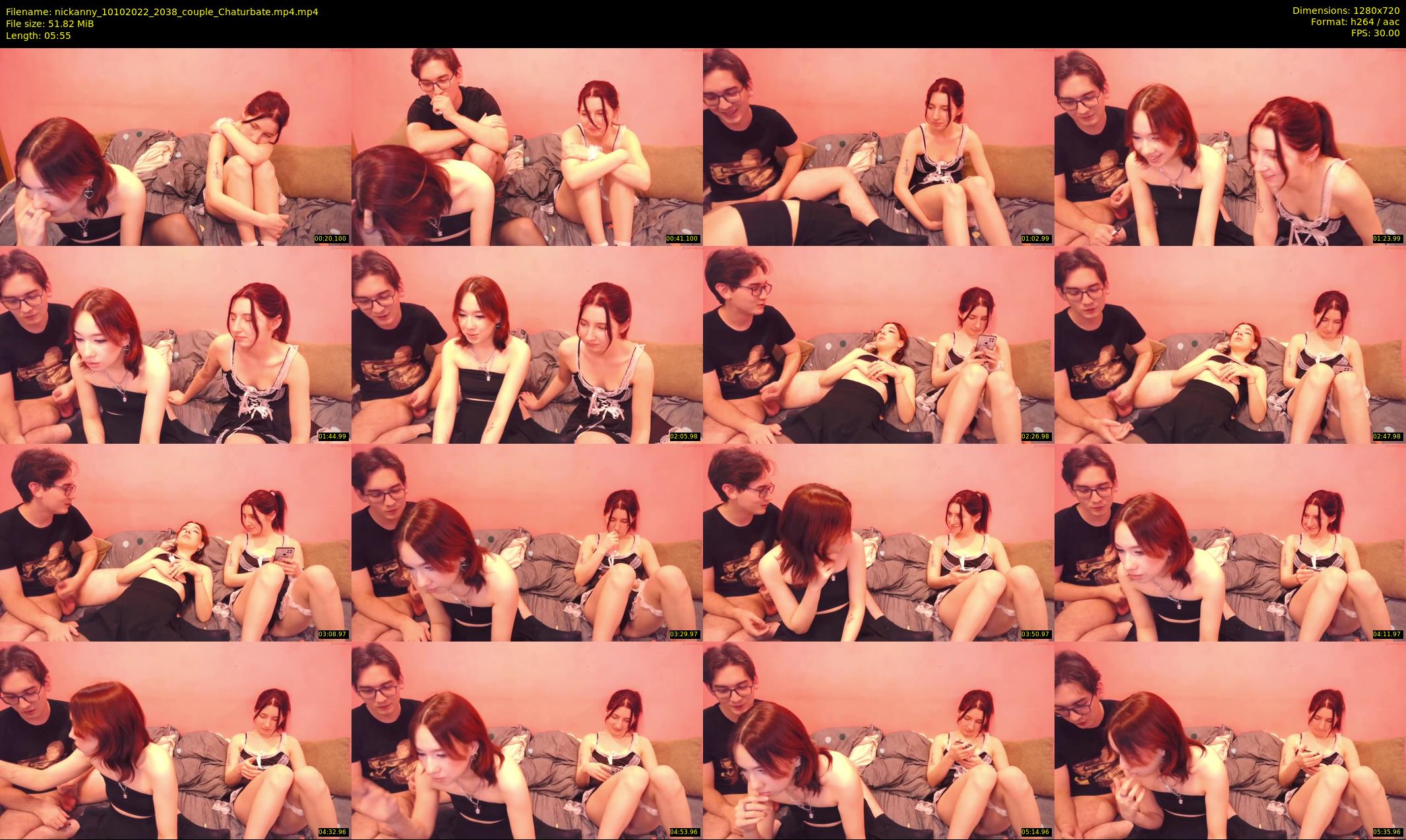 nickanny — 6 minute Chaturbate couple cam show recording, 720p, Oct 10, 2022