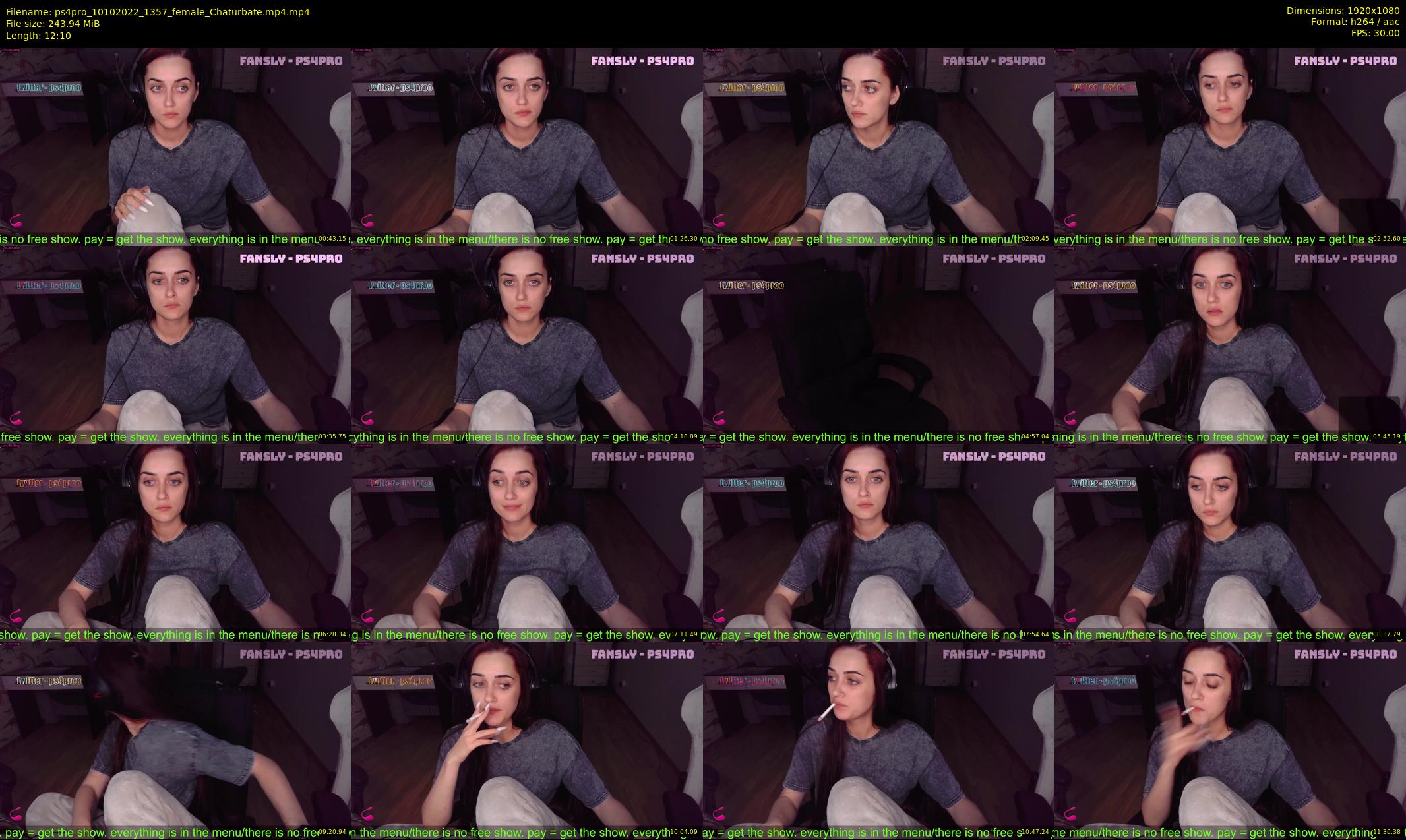 ps4pro — 13 minute Chaturbate female cam show recording, 1080p, Oct 10, 2022