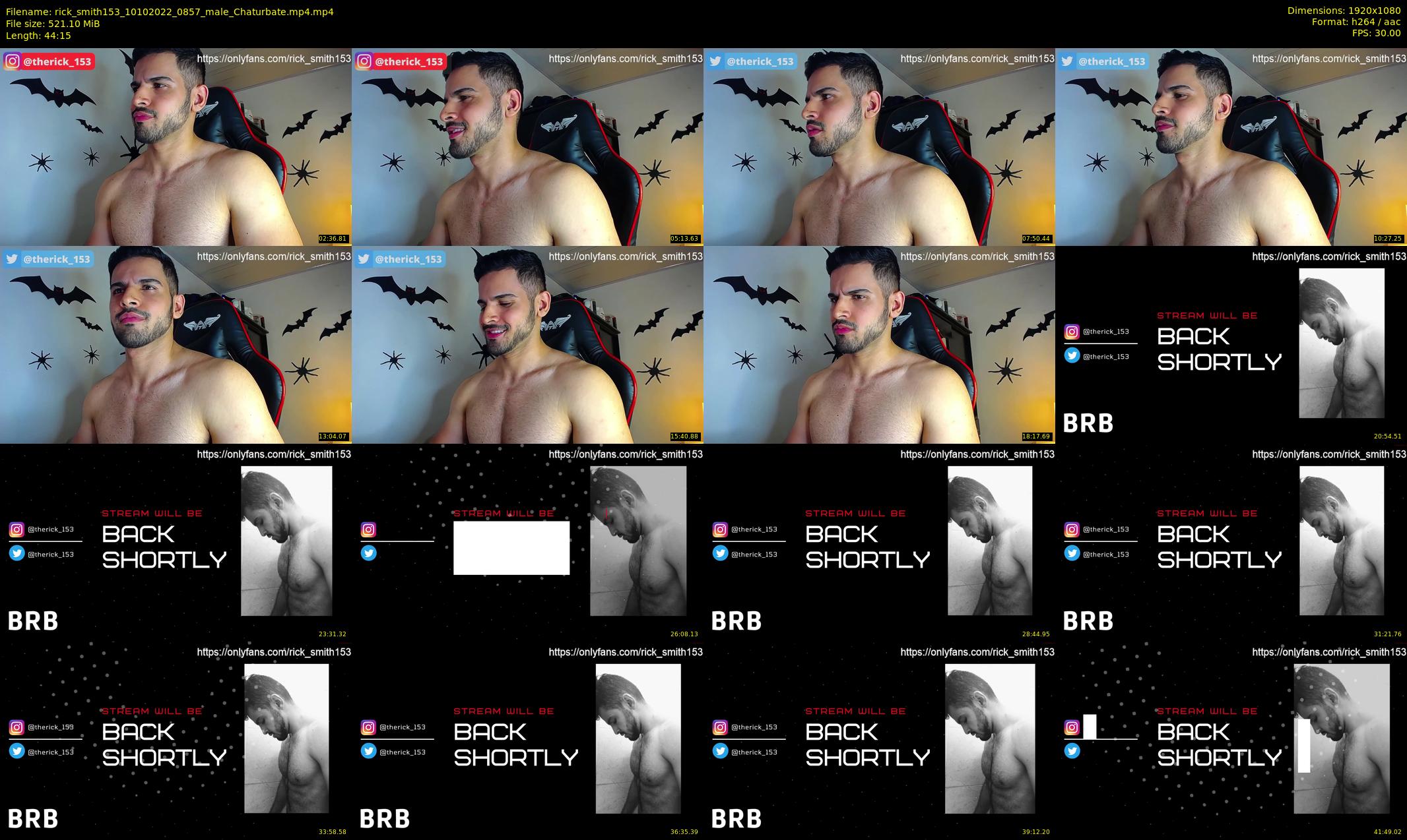rick_smith153 — 45 minute Chaturbate male cam show recording, 1080p, Oct 10, 2022