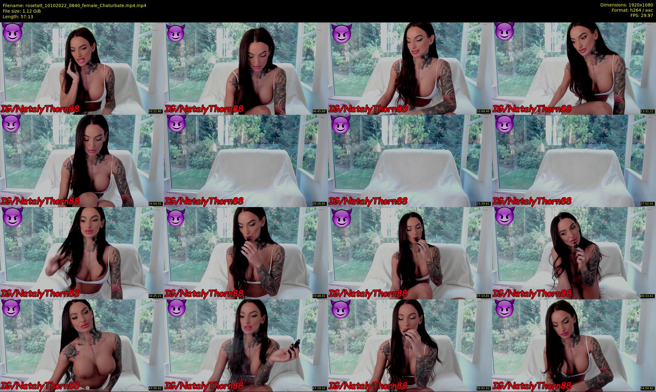 rosetatt — 58 minute Chaturbate female cam show recording, 1080p, Oct 10, 2022