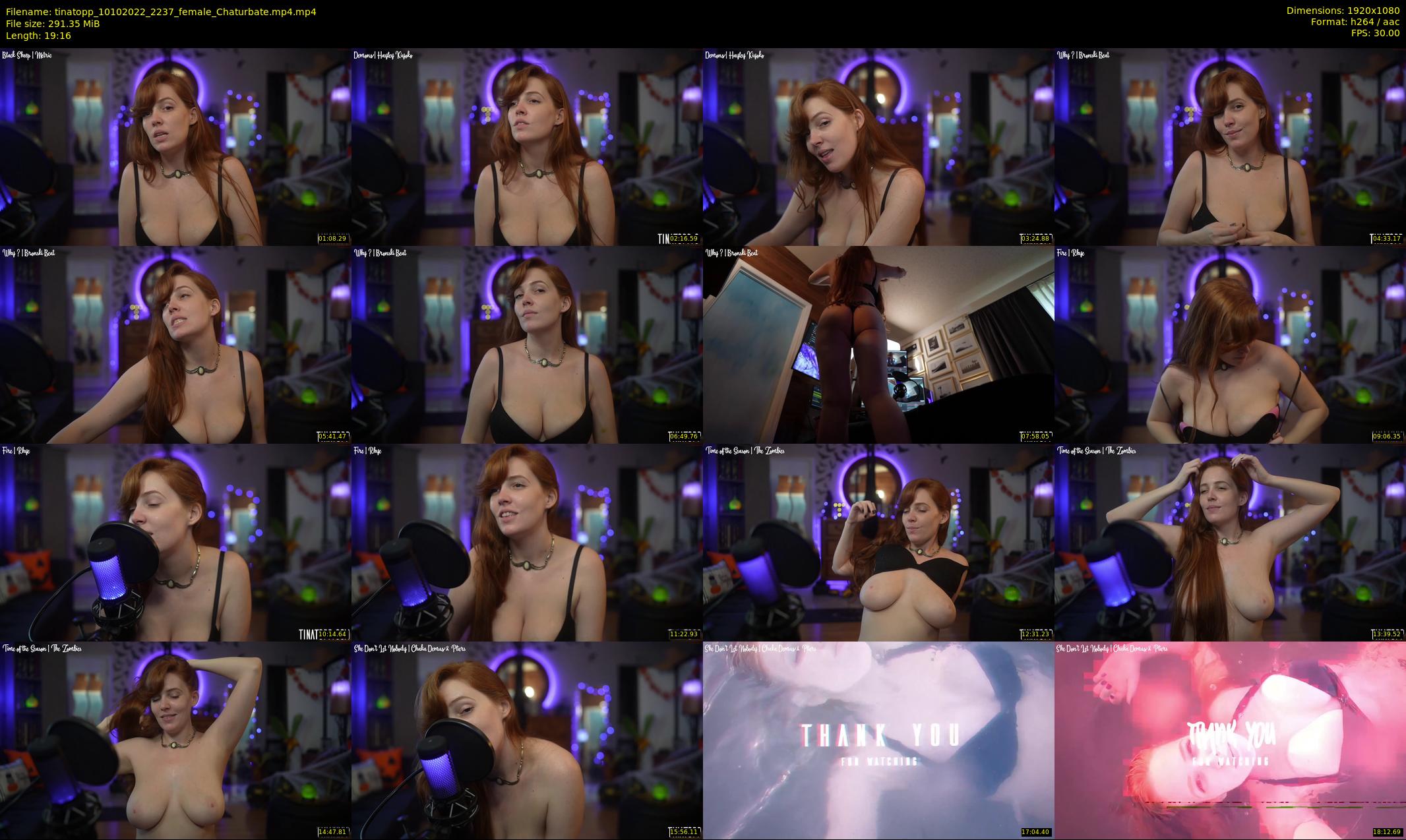 tinatopp — 20 minute Chaturbate female cam show recording, 1080p, Oct 10, 2022
