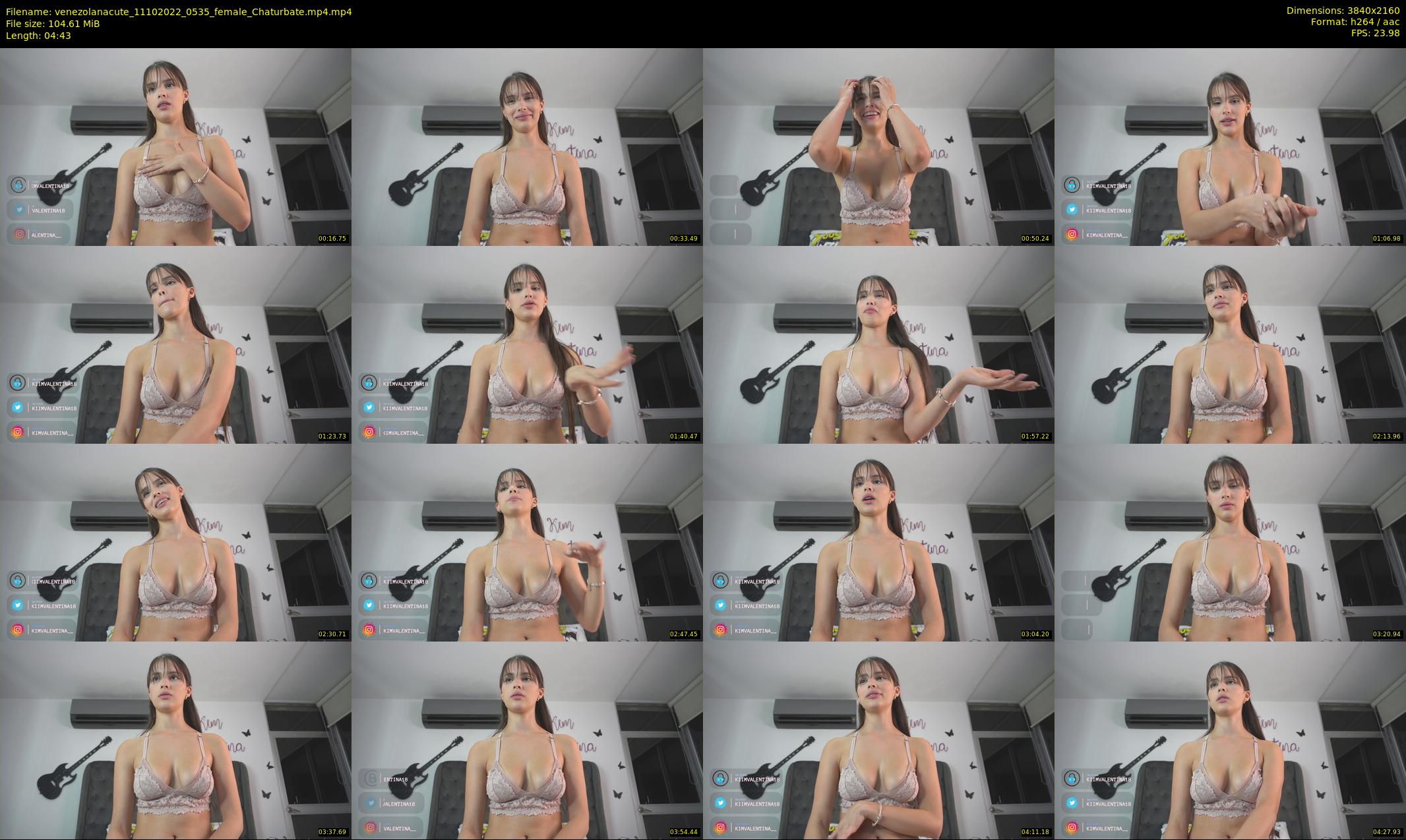 venezolanacute — 5 minute Chaturbate female cam show recording, 4K, Oct 11, 2022
