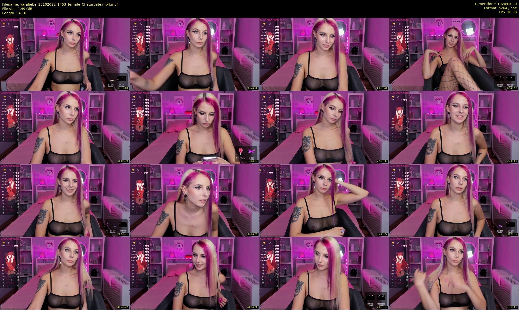 yaraliebe — 55 minute Chaturbate female cam show recording, 1080p, Oct 10, 2022