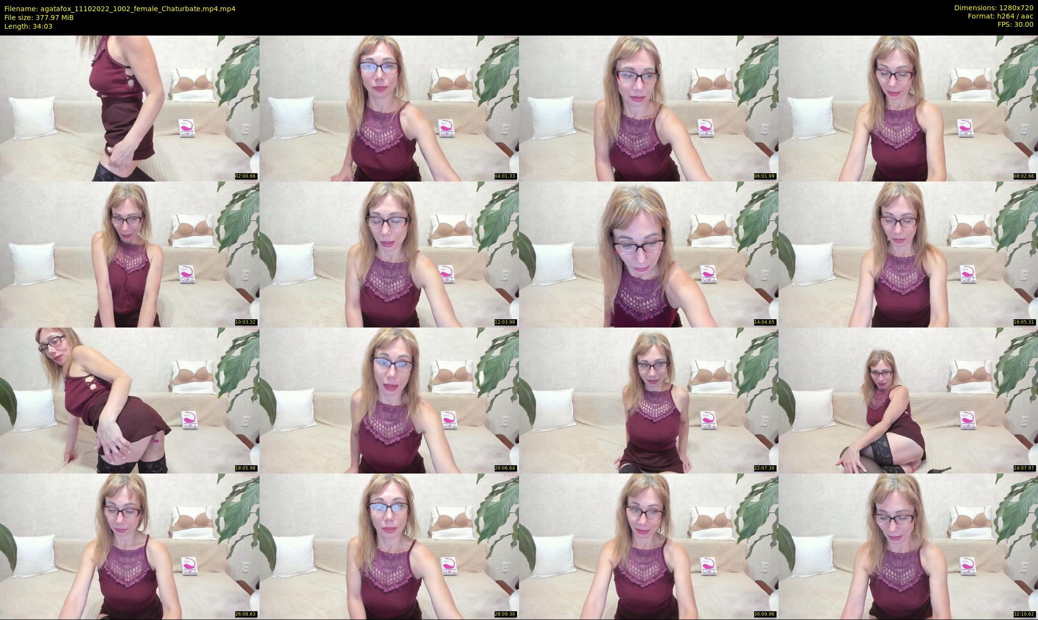 agatafox — 35 minute Chaturbate female cam show recording, 720p, Oct 11, 2022