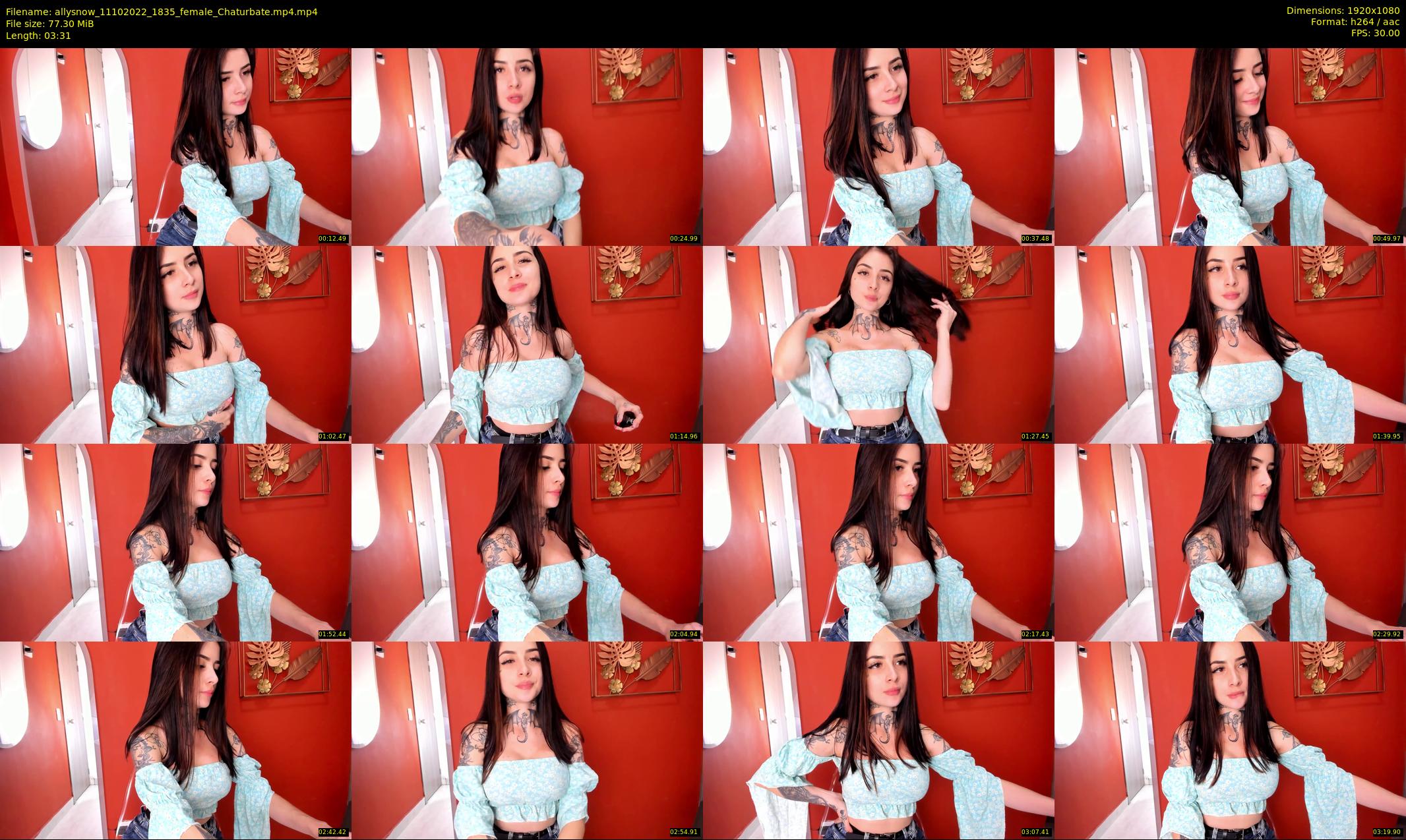 allysnow — 4 minute Chaturbate female cam show recording, 1080p, Oct 11, 2022