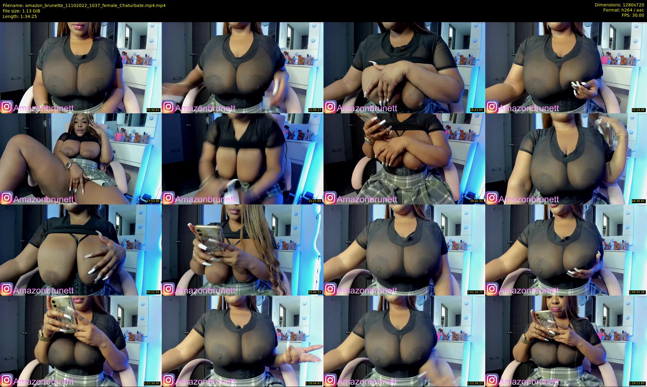 amazon_brunette — 95 minute Chaturbate female cam show recording, 720p, Oct 11, 2022