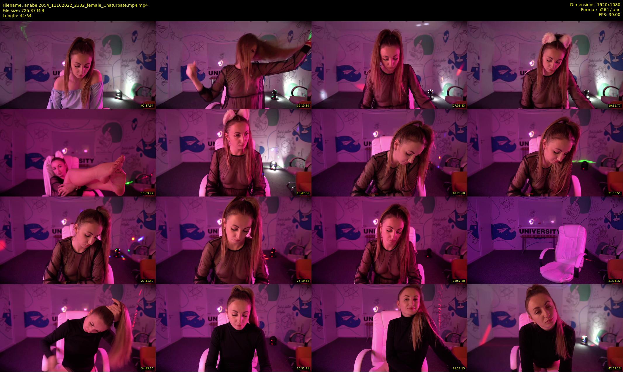 anabel2054 — 45 minute Chaturbate female cam show recording, 1080p, Oct 11, 2022