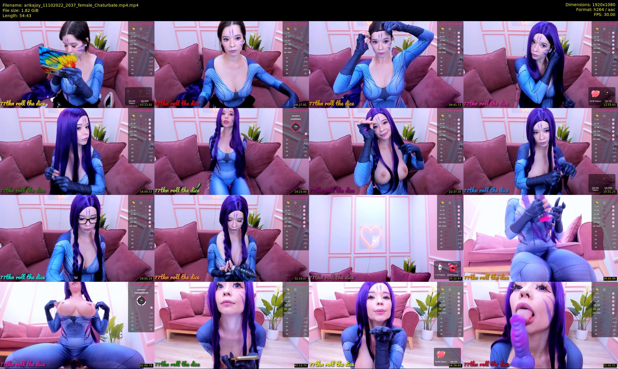 arikajoy — 55 minute Chaturbate female cam show recording, 1080p, Oct 11, 2022