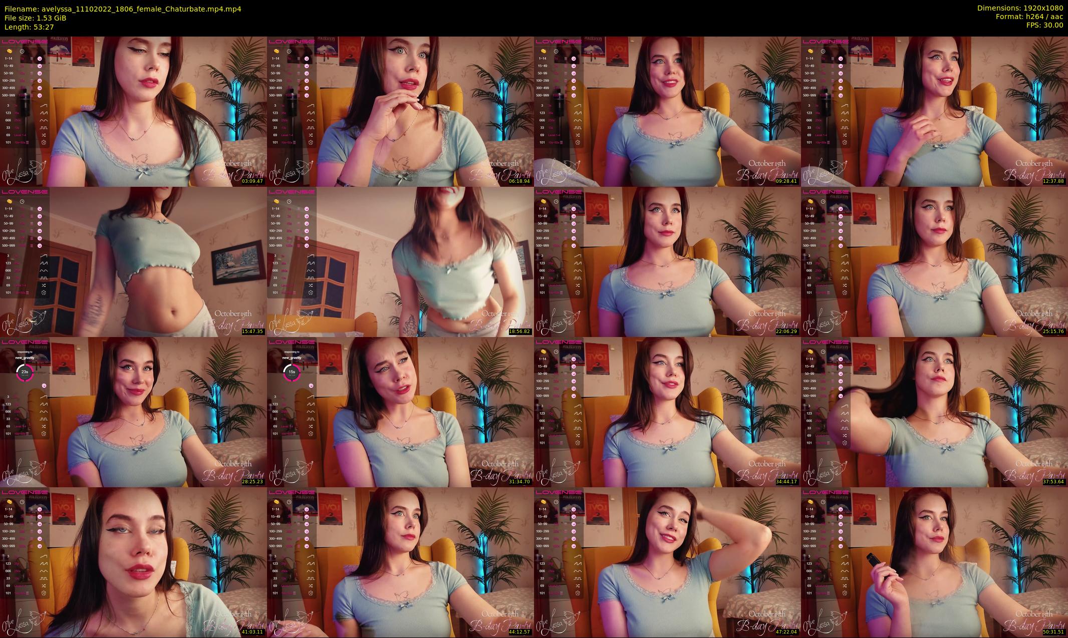 avelyssa — 54 minute Chaturbate female cam show recording, 1080p, Oct 11, 2022