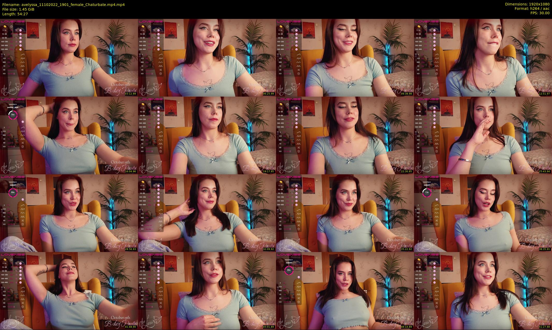 avelyssa — 55 minute Chaturbate female cam show recording, 1080p, Oct 11, 2022