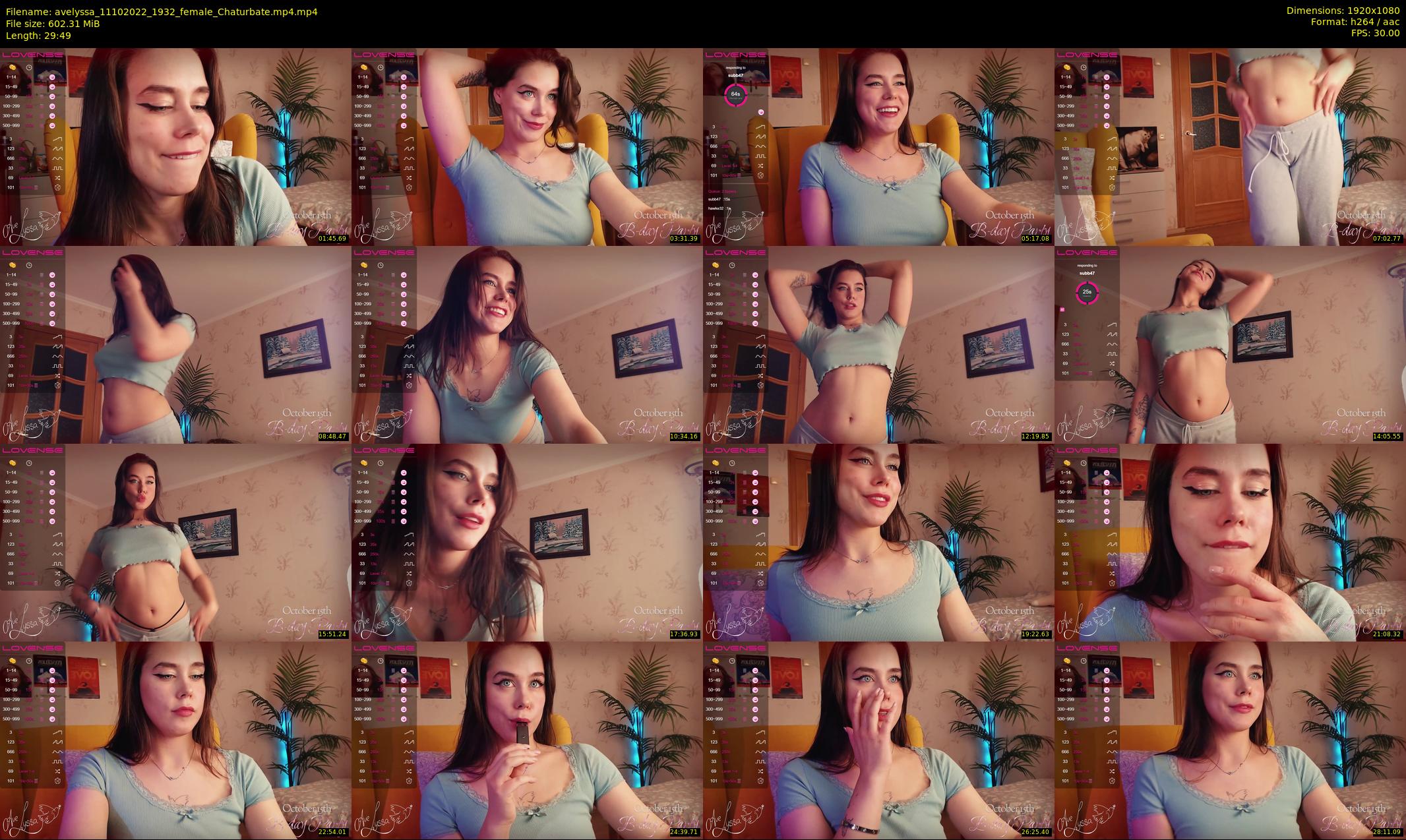 avelyssa — 30 minute Chaturbate female cam show recording, 1080p, Oct 11, 2022