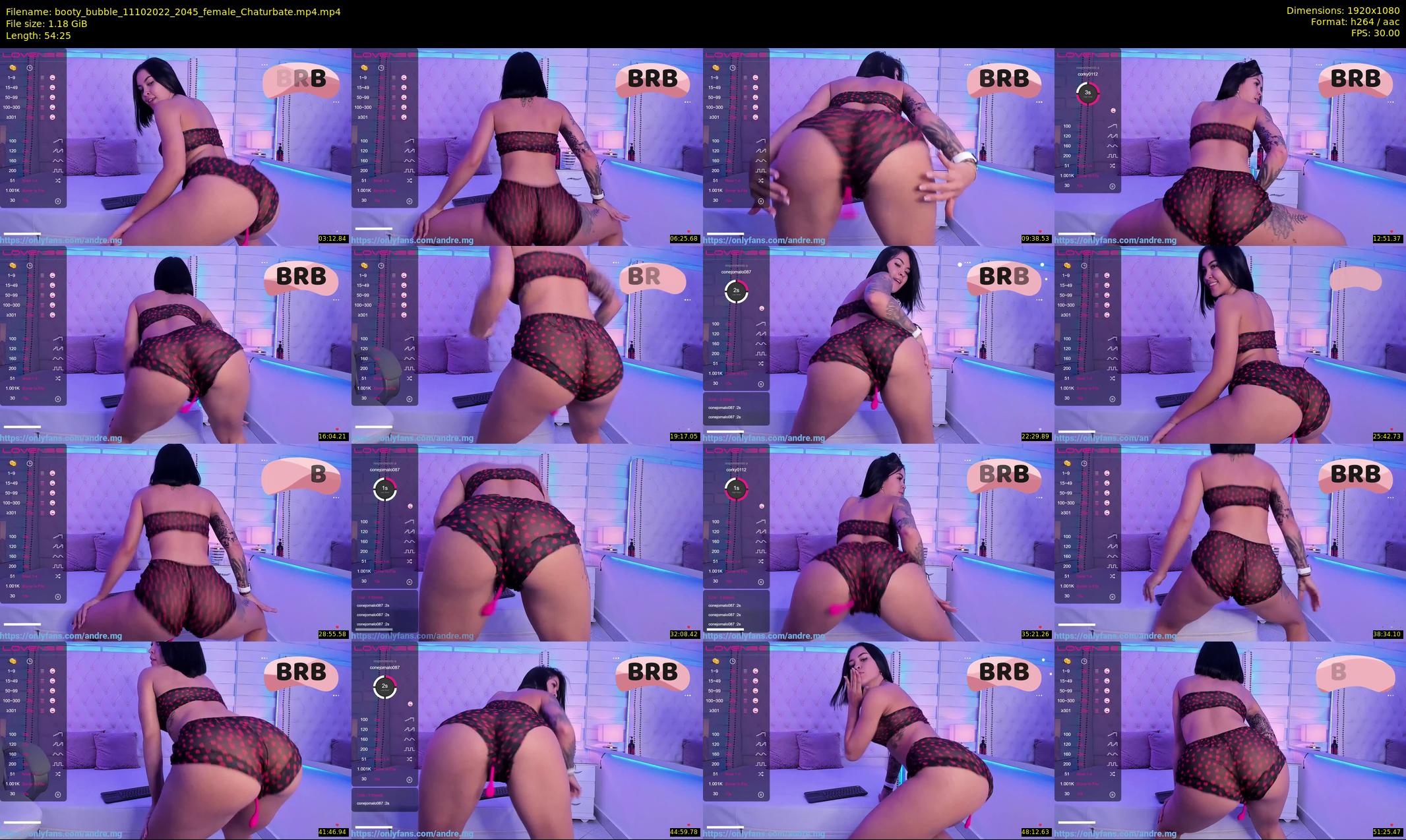 booty_bubble — 55 minute Chaturbate female cam show recording, 1080p, Oct 11, 2022