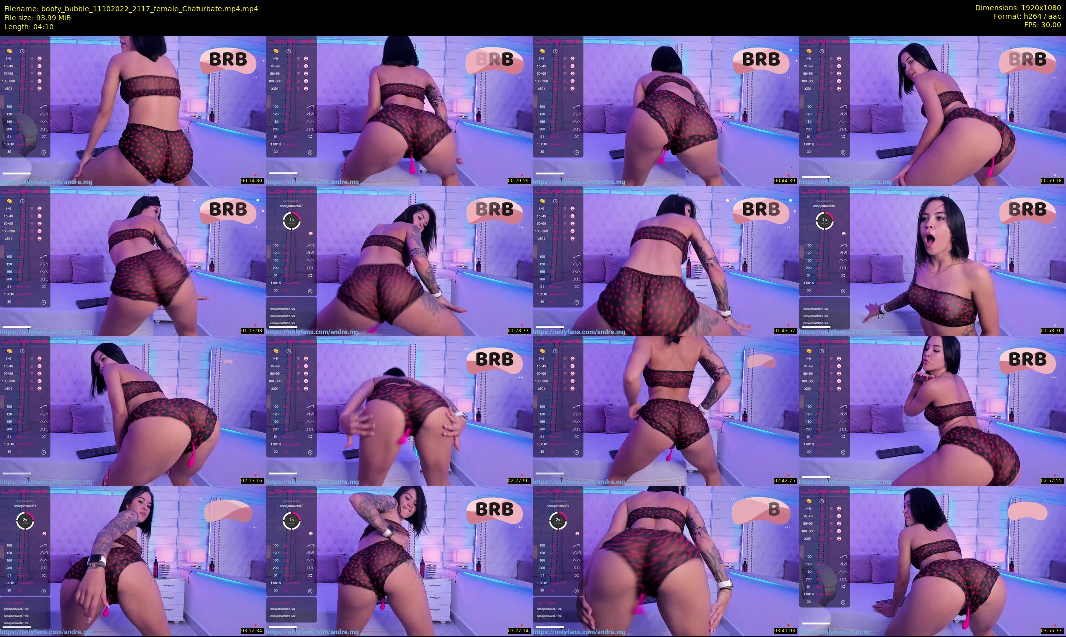 booty_bubble — 5 minute Chaturbate female cam show recording, 1080p, Oct 11, 2022