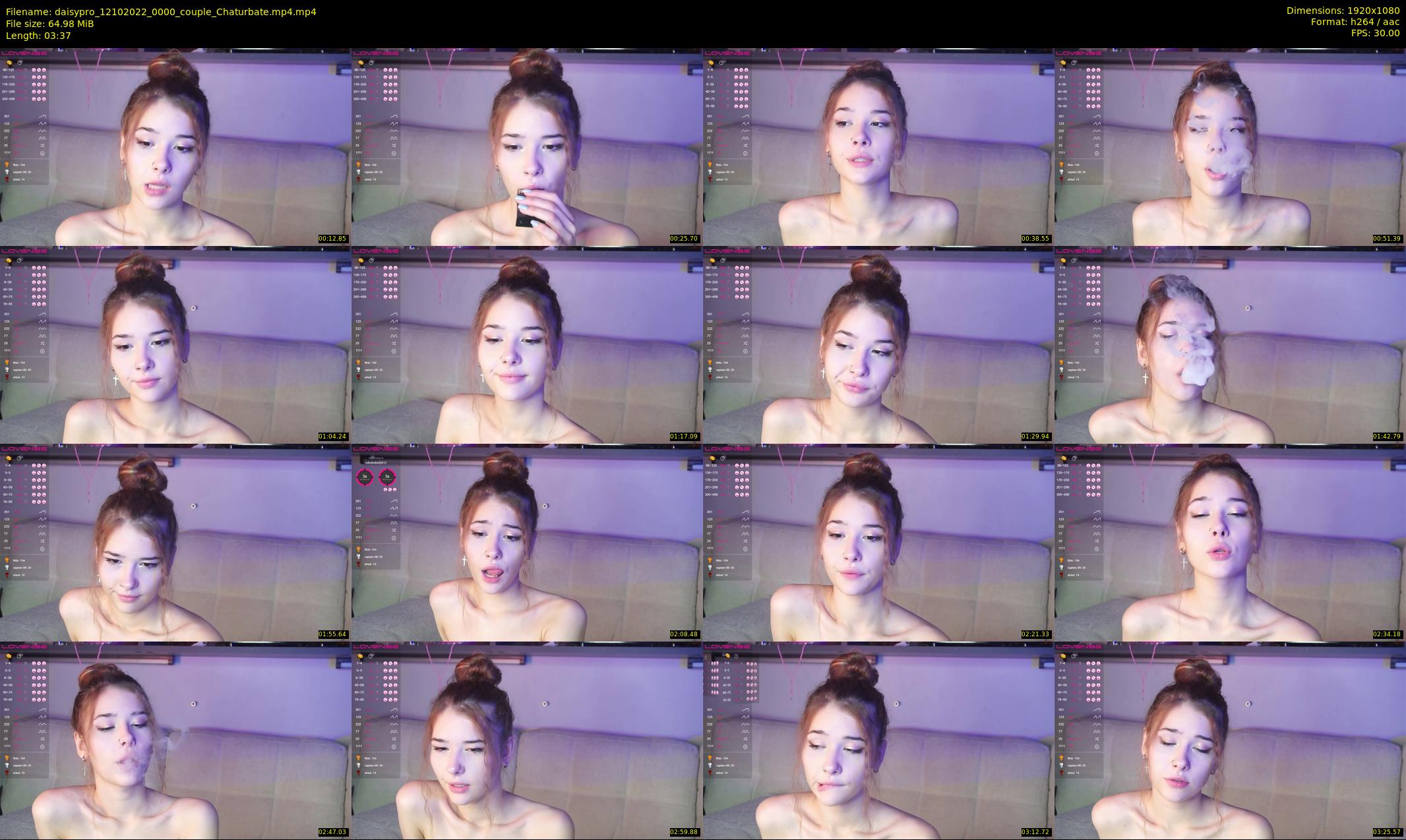 daisypro — 4 minute Chaturbate couple cam show recording, 1080p, Oct 12, 2022