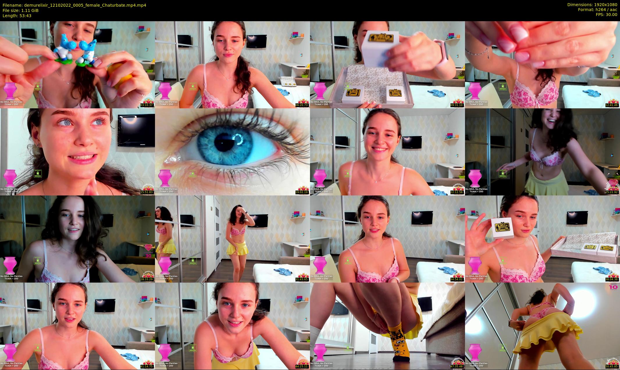 demurelixir — 54 minute Chaturbate female cam show recording, 1080p, Oct 12, 2022