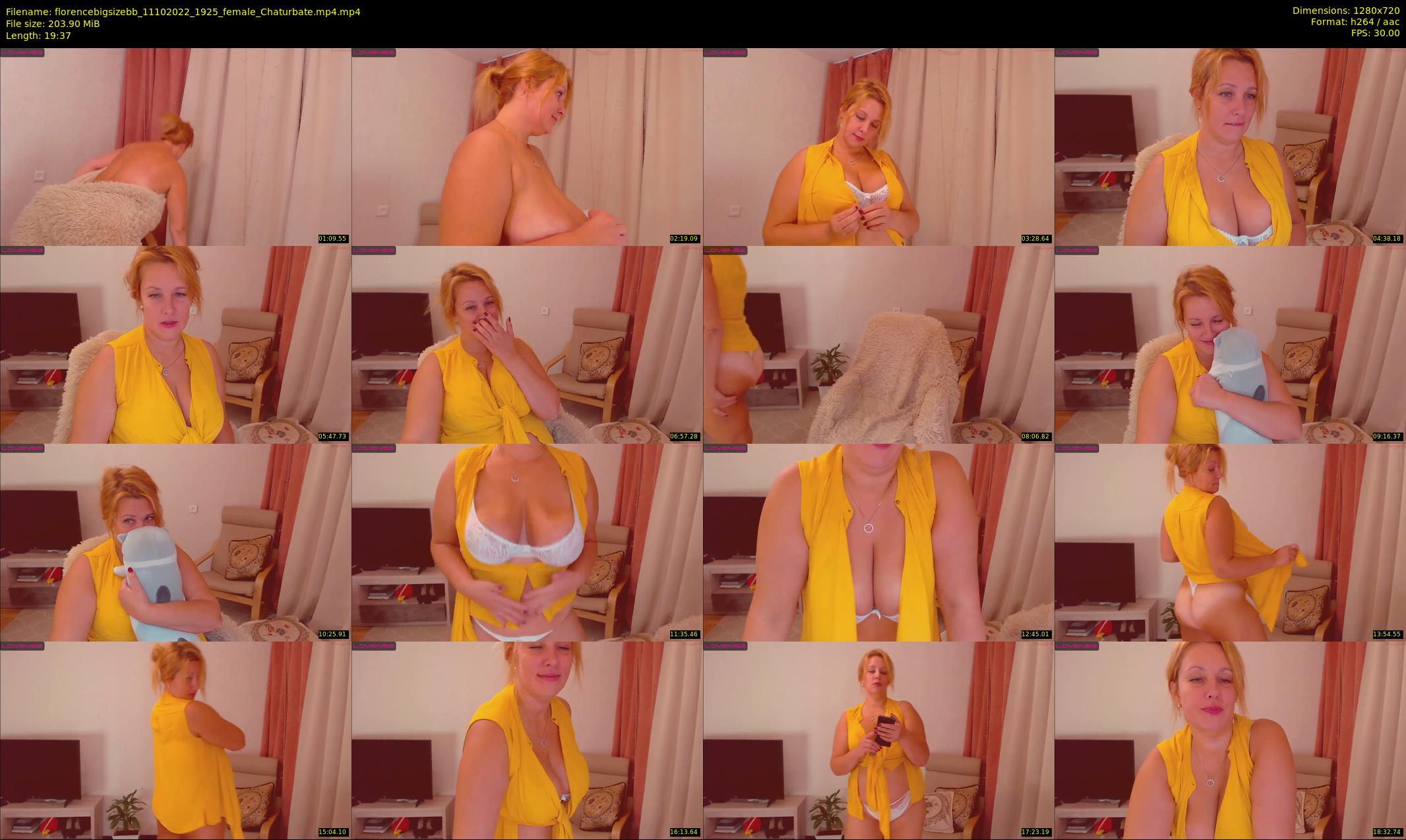 florencebigsizebb — 20 minute Chaturbate female cam show recording, 720p, Oct 11, 2022