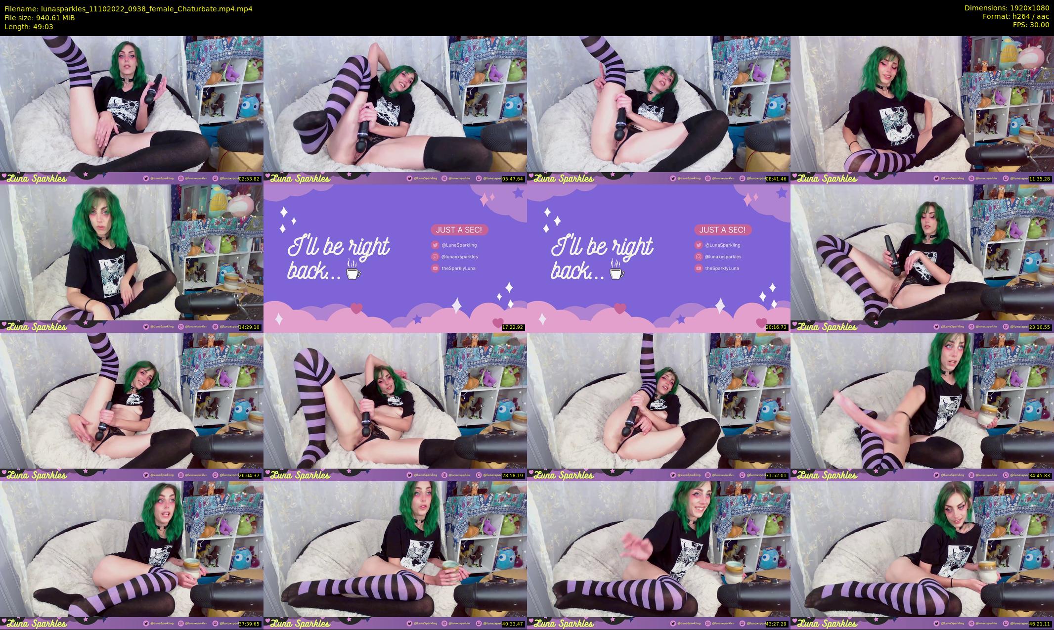 lunasparkles — 50 minute Chaturbate female cam show recording, 1080p, Oct 11, 2022