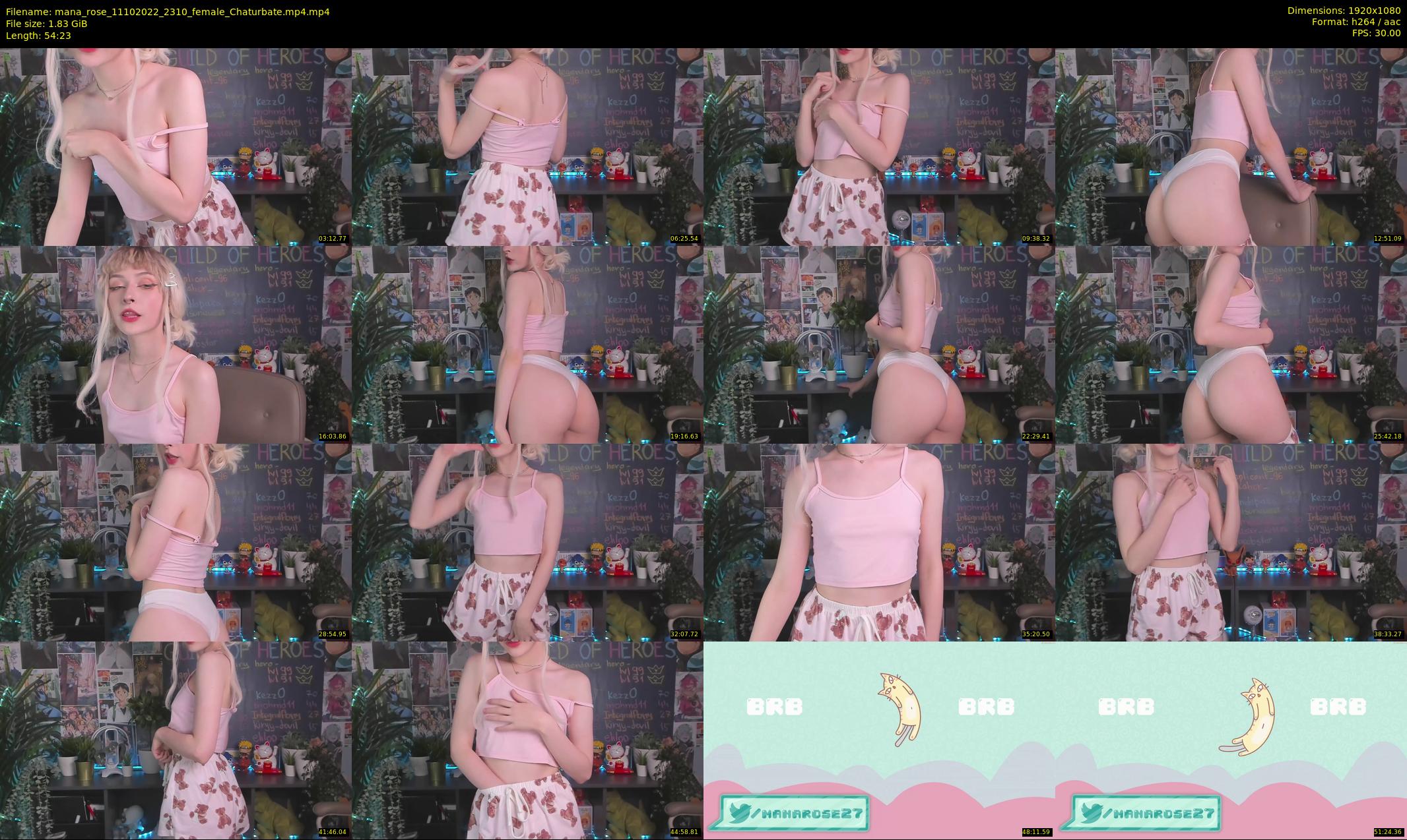mana_rose — 55 minute Chaturbate female cam show recording, 1080p, Oct 11, 2022
