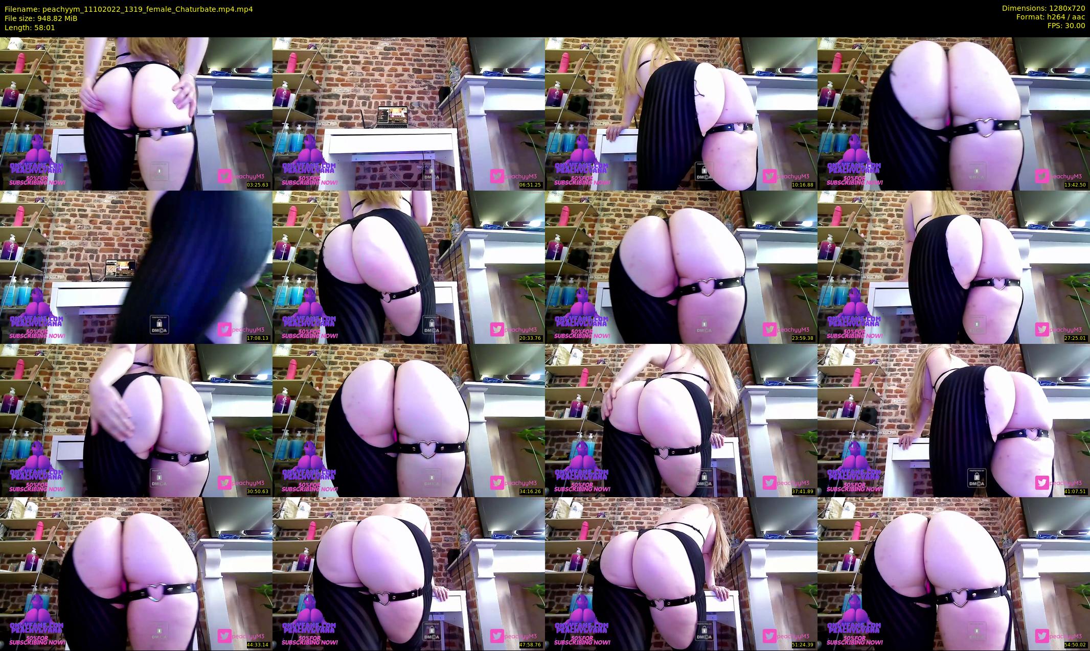 peachyym — 59 minute Chaturbate female cam show recording, 720p, Oct 11, 2022