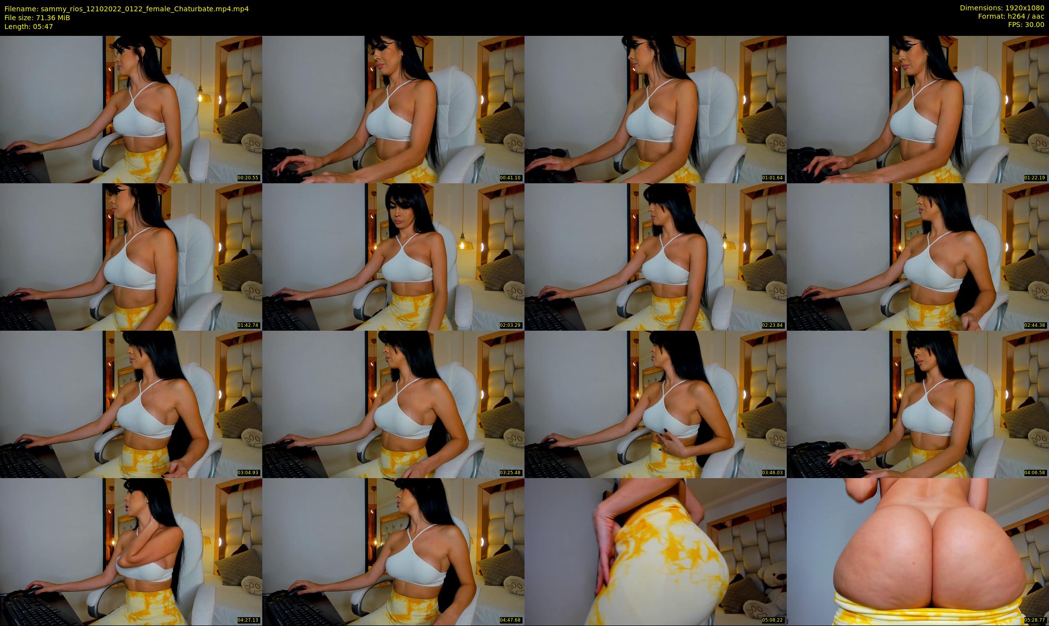 sammy_rios — 6 minute Chaturbate female cam show recording, 1080p, Oct 12, 2022