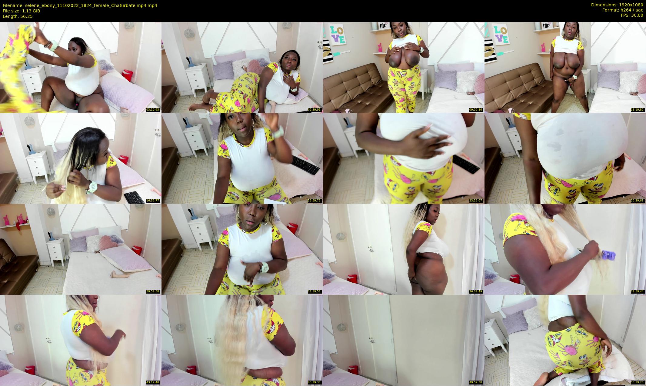 selene_ebony — 57 minute Chaturbate female cam show recording, 1080p, Oct 11, 2022