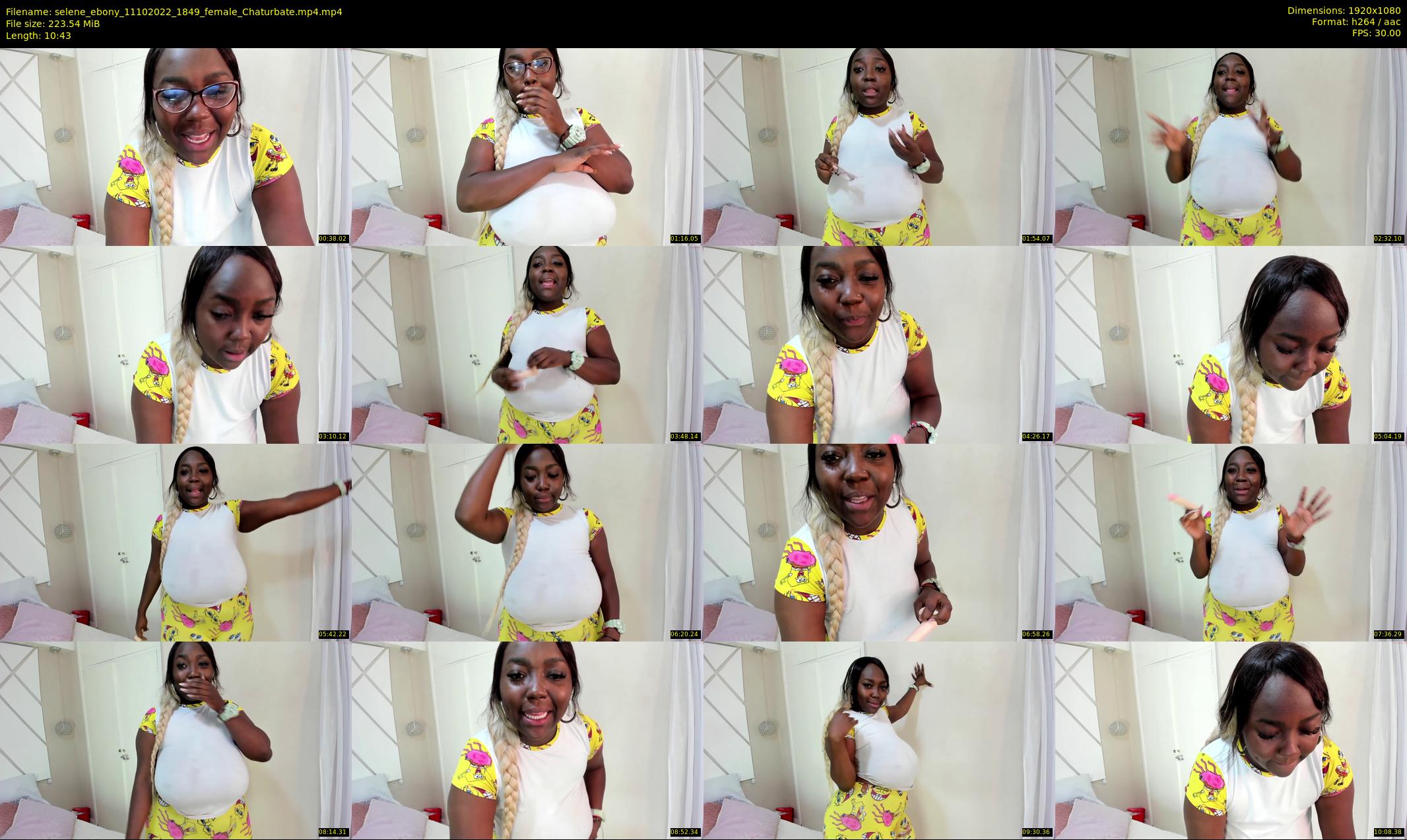 selene_ebony — 11 minute Chaturbate female cam show recording, 1080p, Oct 11, 2022