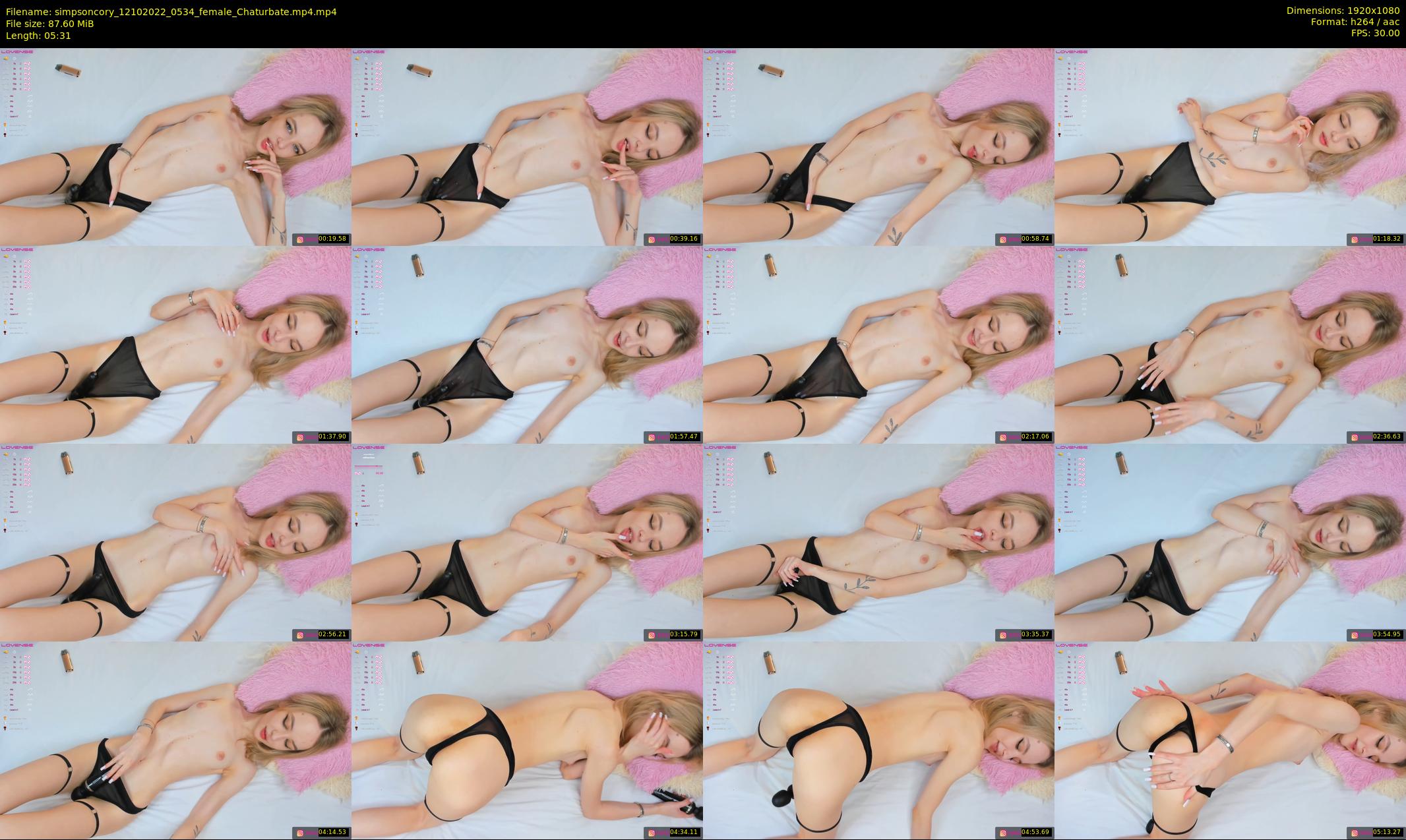 simpsoncory — 6 minute Chaturbate female cam show recording, 1080p, Oct 12, 2022