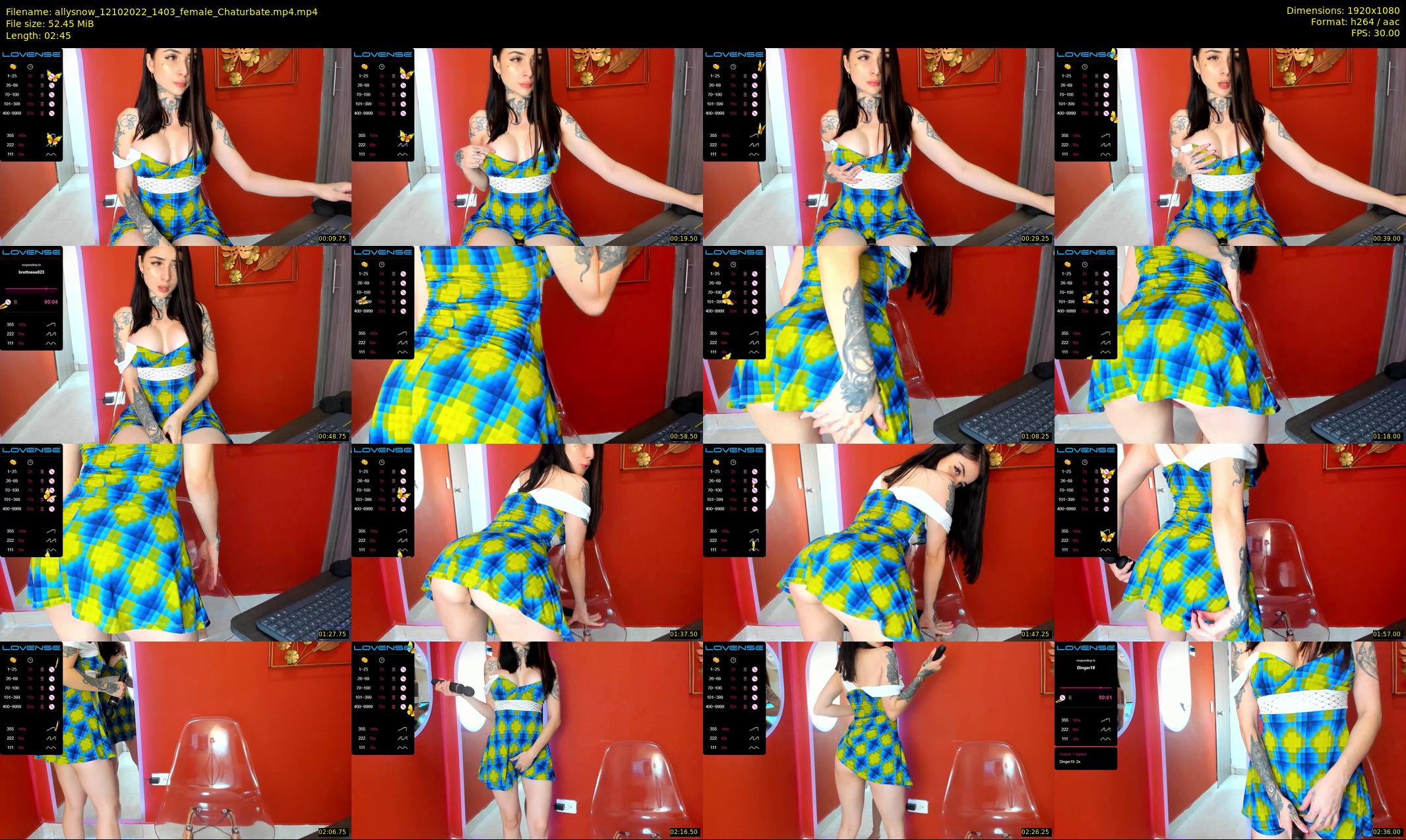 allysnow — 3 minute Chaturbate female cam show recording, 1080p, Oct 12, 2022