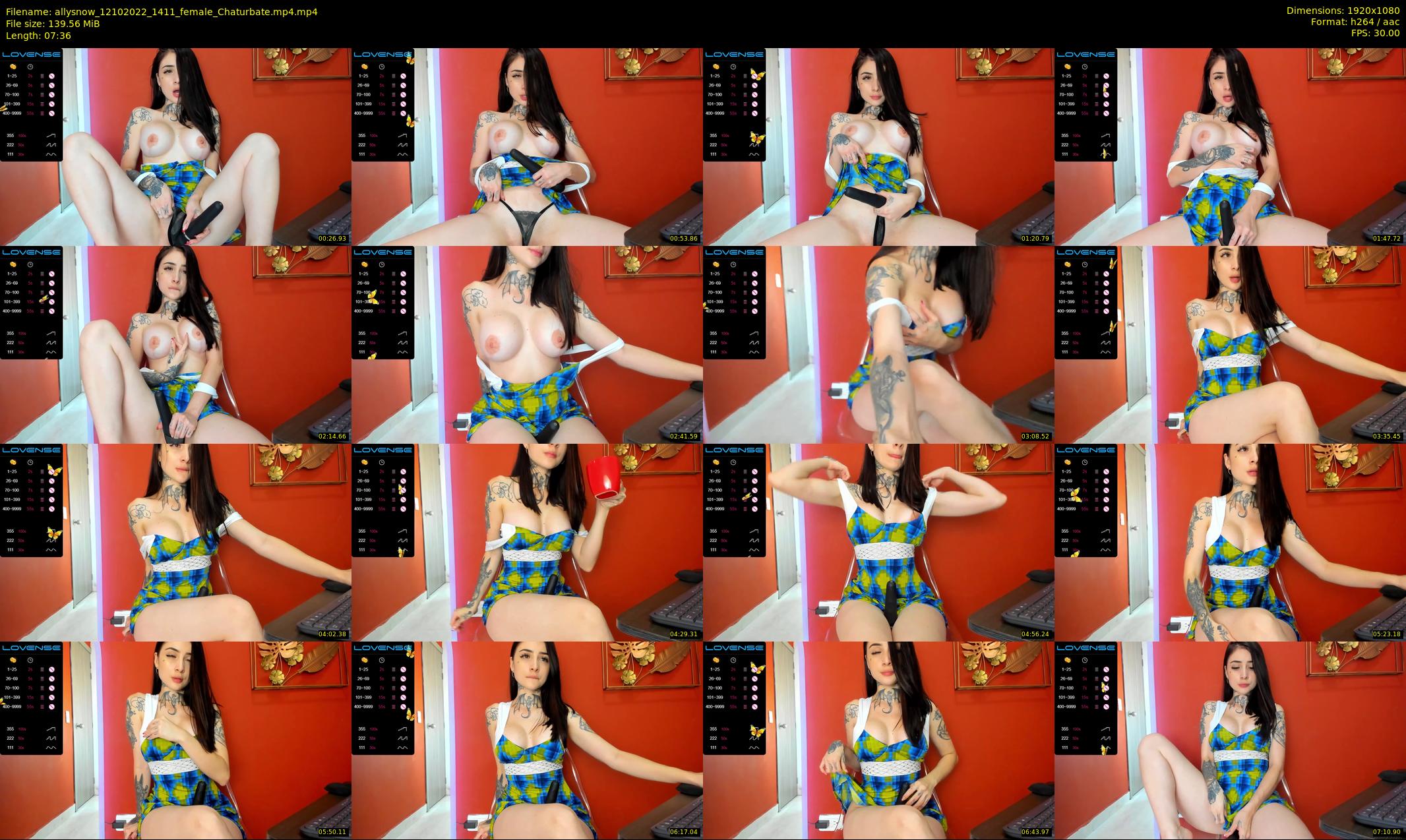 allysnow — 8 minute Chaturbate female cam show recording, 1080p, Oct 12, 2022