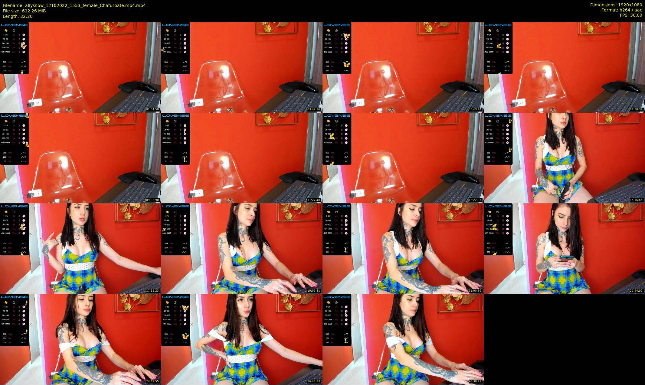 allysnow — 33 minute Chaturbate female cam show recording, 1080p, Oct 12, 2022