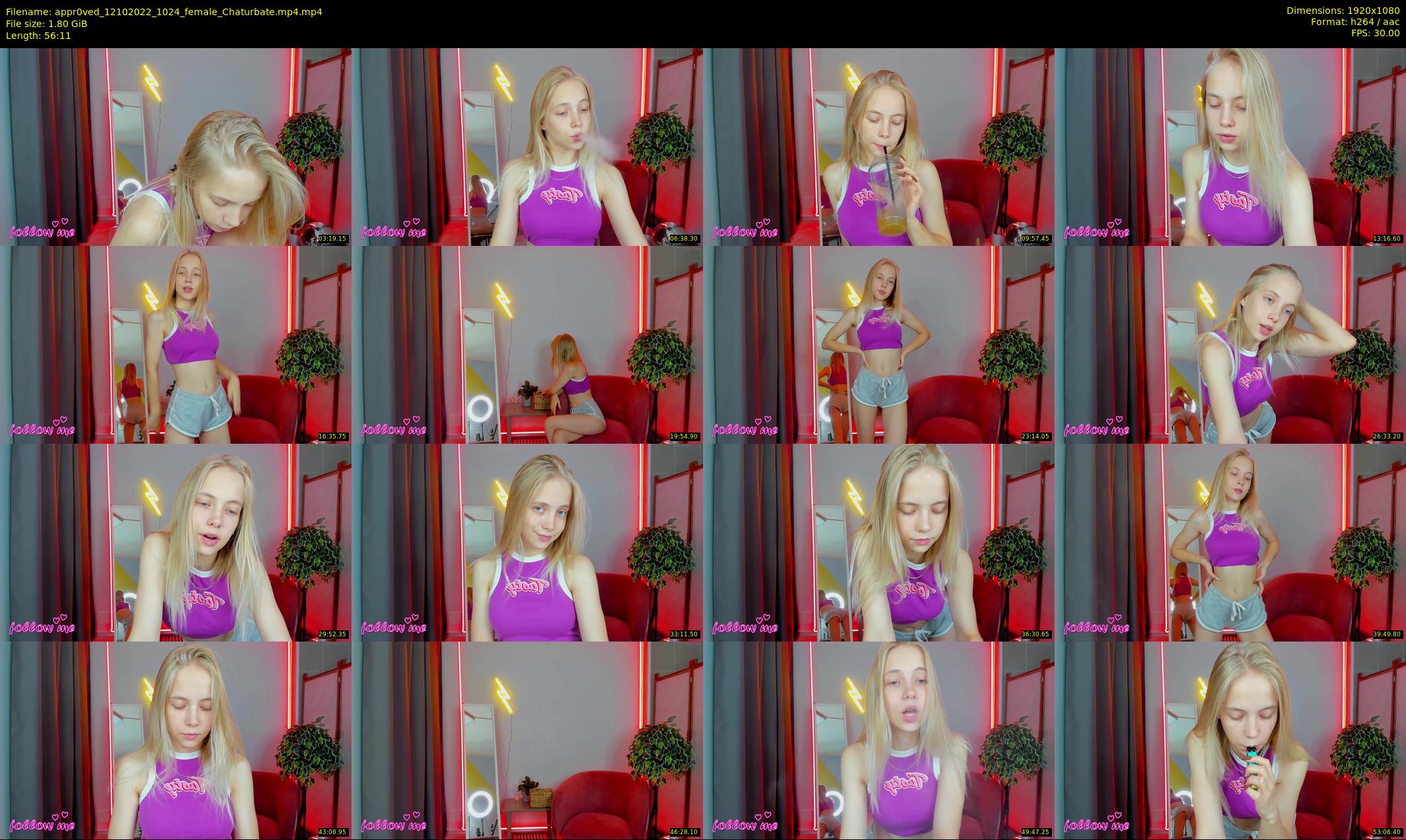appr0ved — 57 minute Chaturbate female cam show recording, 1080p, Oct 12, 2022