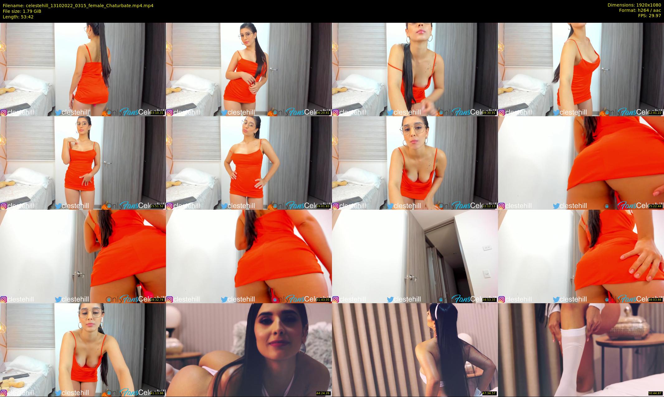 celestehill — 54 minute Chaturbate female cam show recording, 1080p, Oct 13, 2022