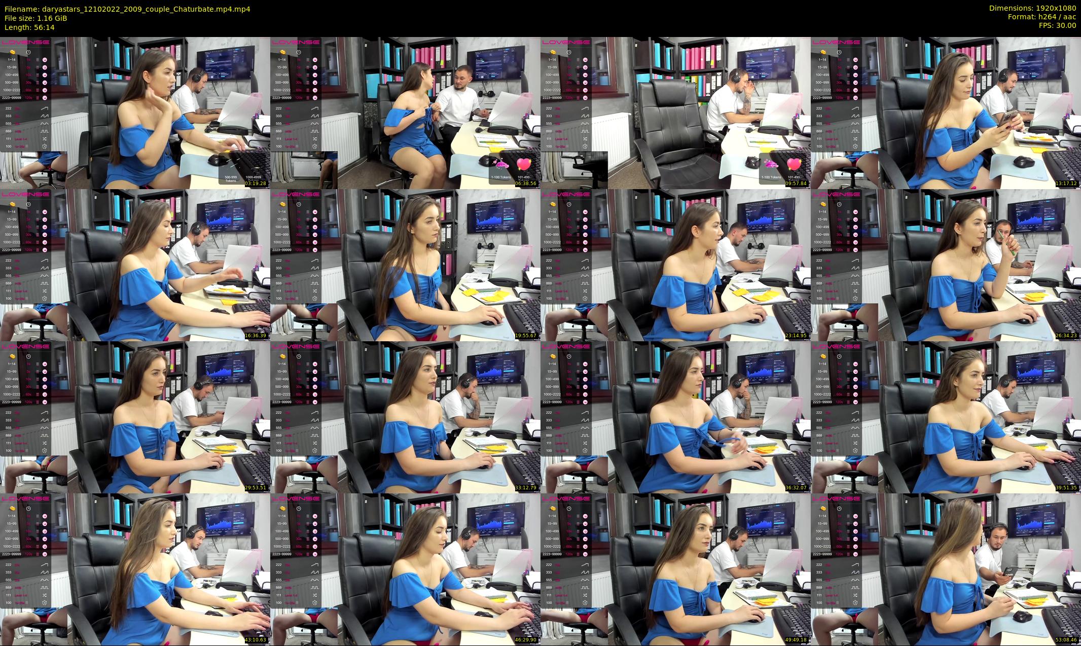 daryastars — 57 minute Chaturbate couple cam show recording, 1080p, Oct 12, 2022