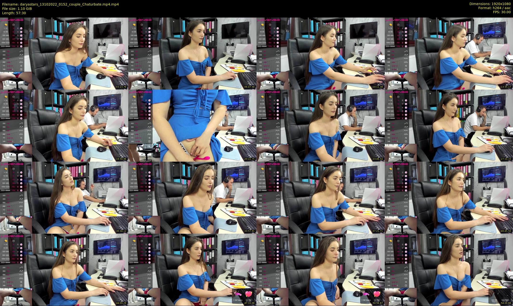 daryastars — 58 minute Chaturbate couple cam show recording, 1080p, Oct 13, 2022