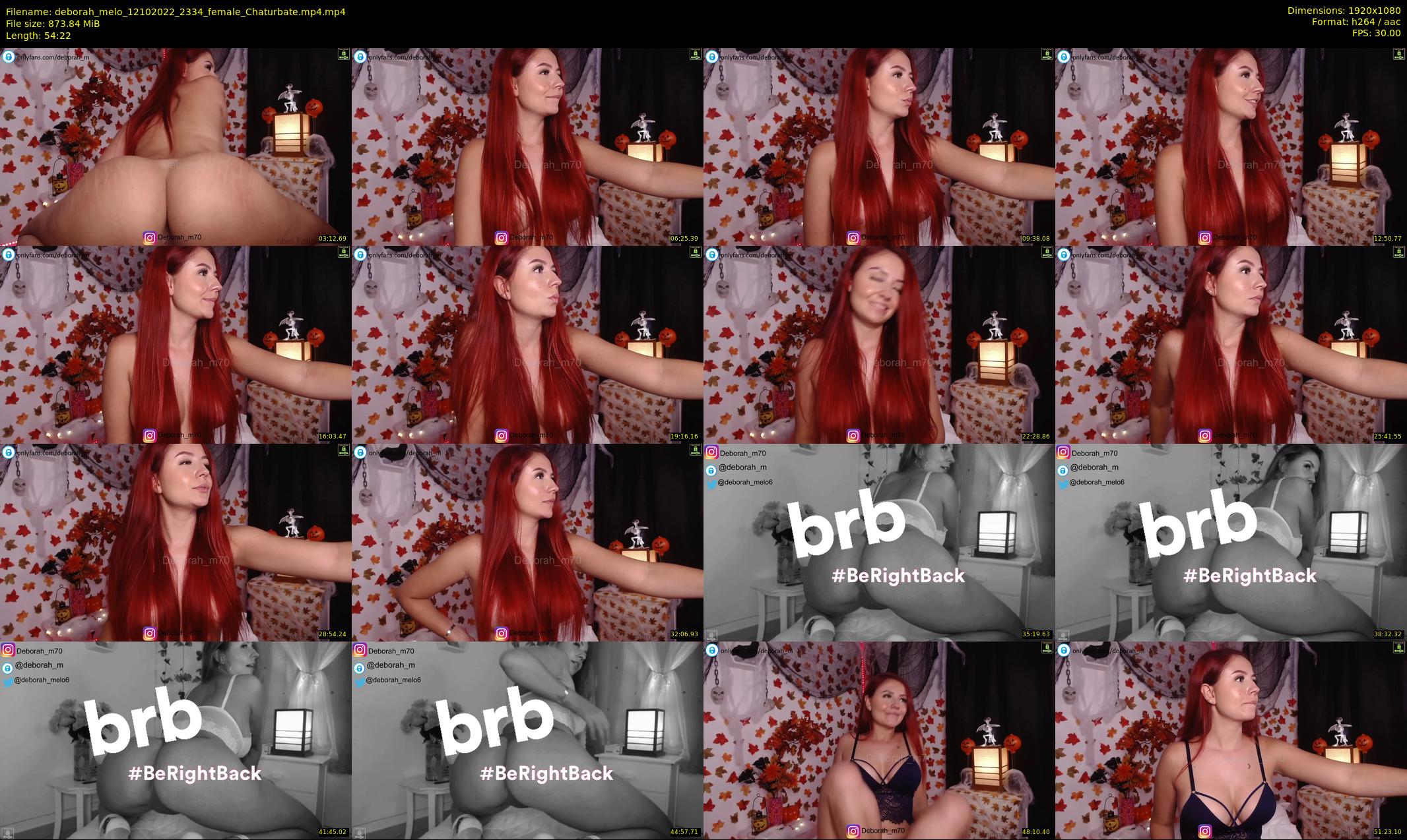 deborah_melo — 55 minute Chaturbate female cam show recording, 1080p, Oct 12, 2022