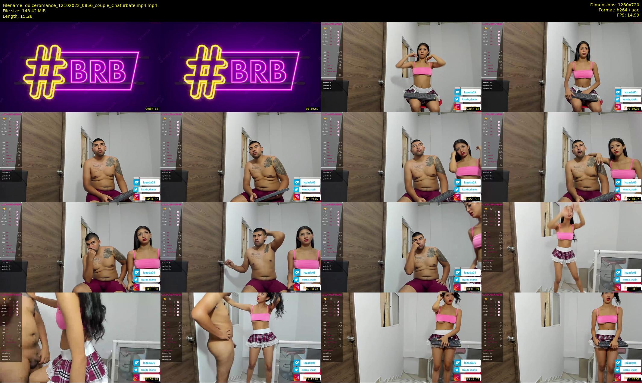 dulceromance — 16 minute Chaturbate couple cam show recording, 720p, Oct 12, 2022