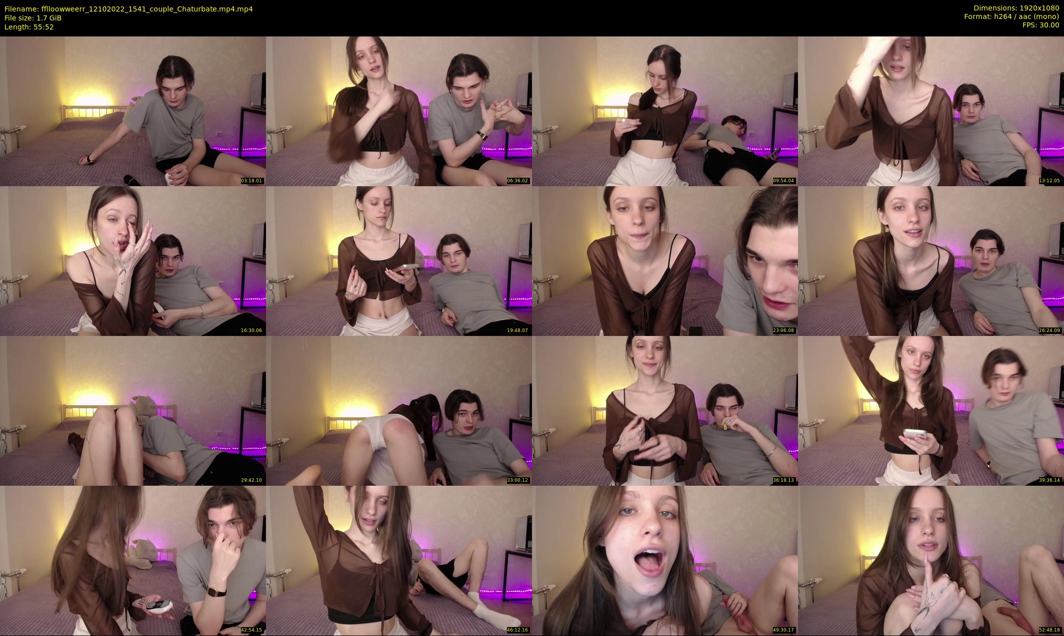 fflloowweerr — 56 minute Chaturbate couple cam show recording, 1080p, Oct 12, 2022