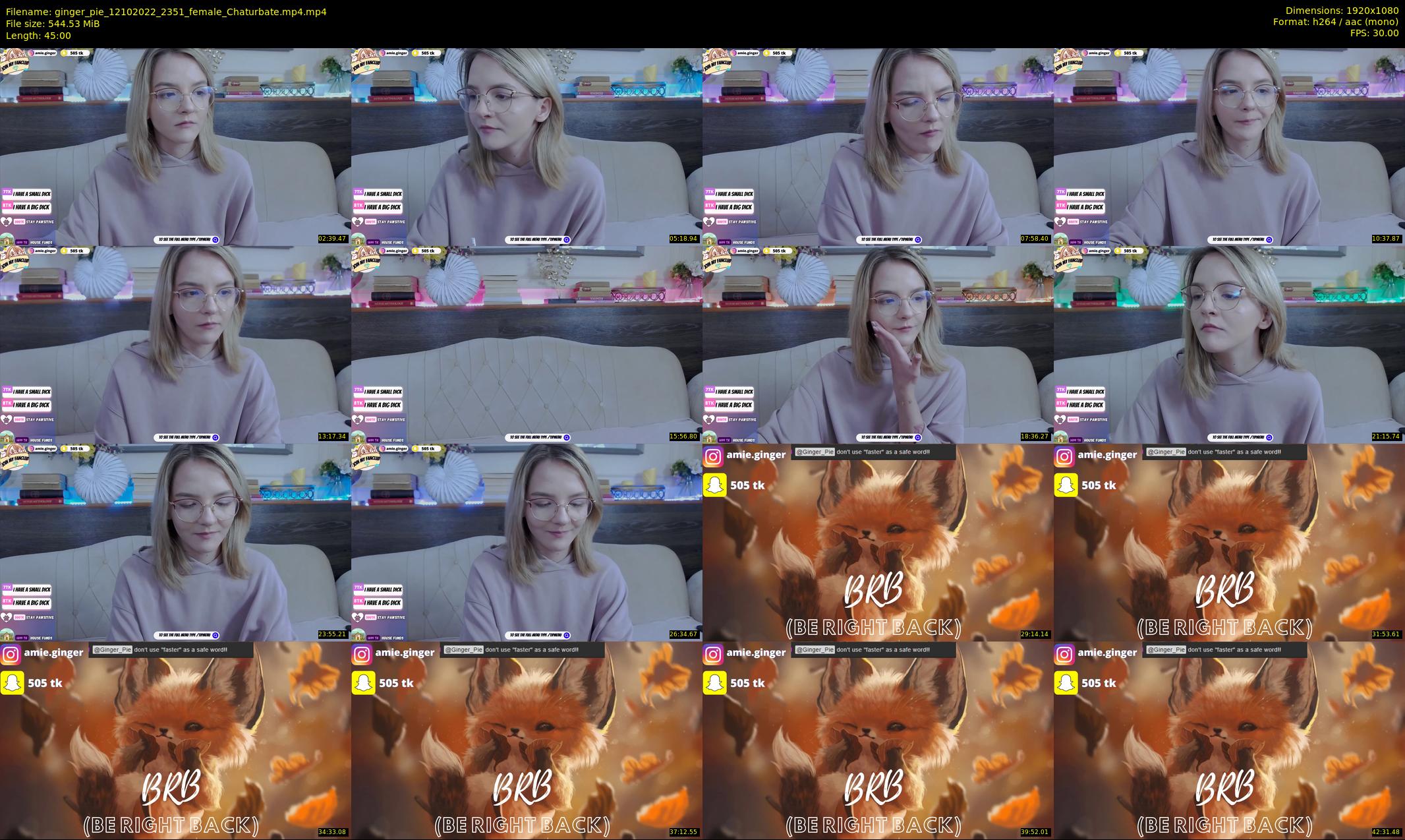 ginger_pie — 45 minute Chaturbate female cam show recording, 1080p, Oct 12, 2022