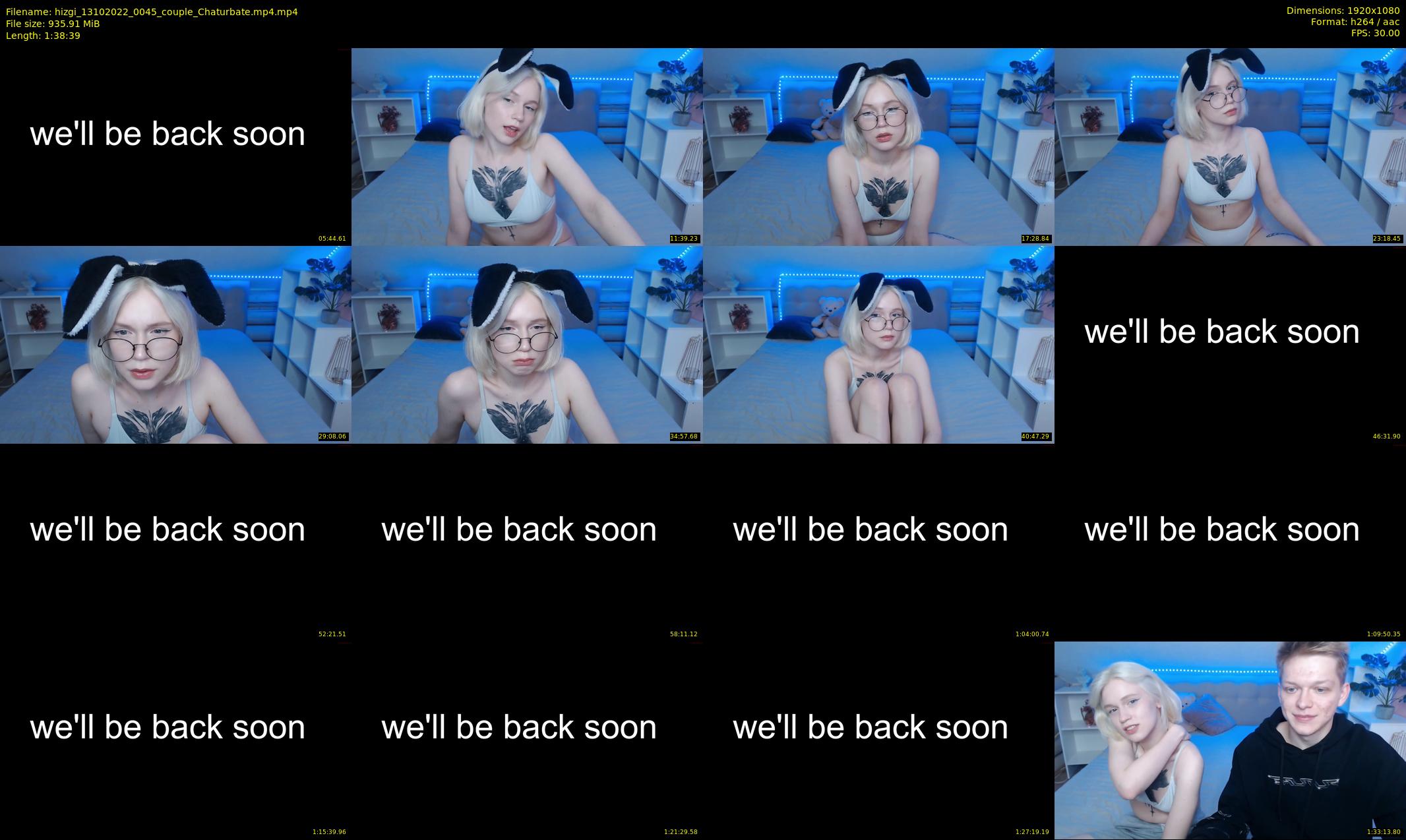 hizgi — 99 minute Chaturbate couple cam show recording, 1080p, Oct 13, 2022