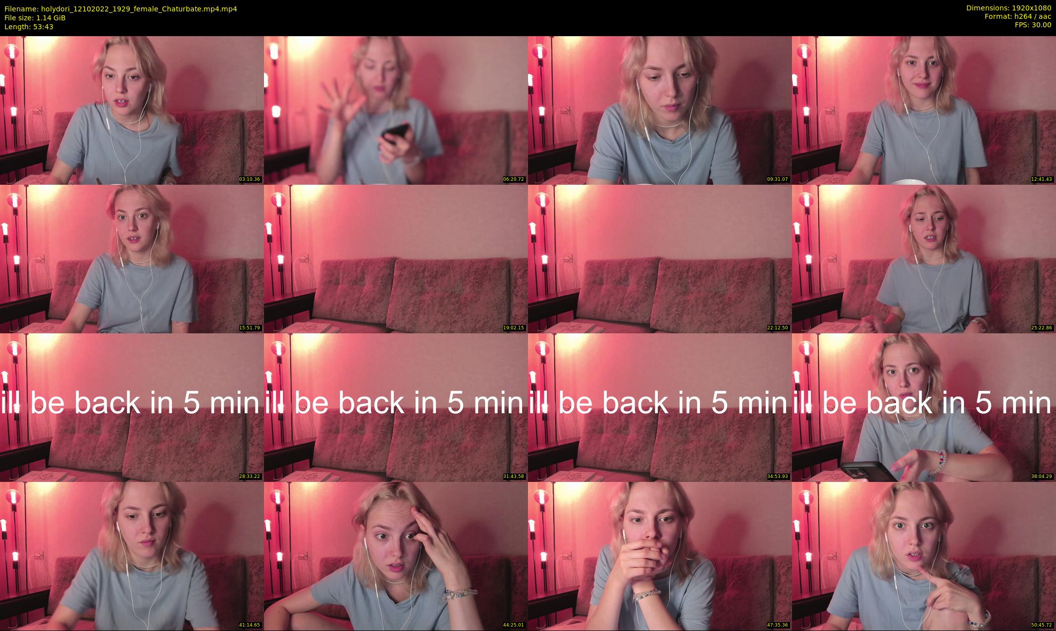 holydori — 54 minute Chaturbate female cam show recording, 1080p, Oct 12, 2022