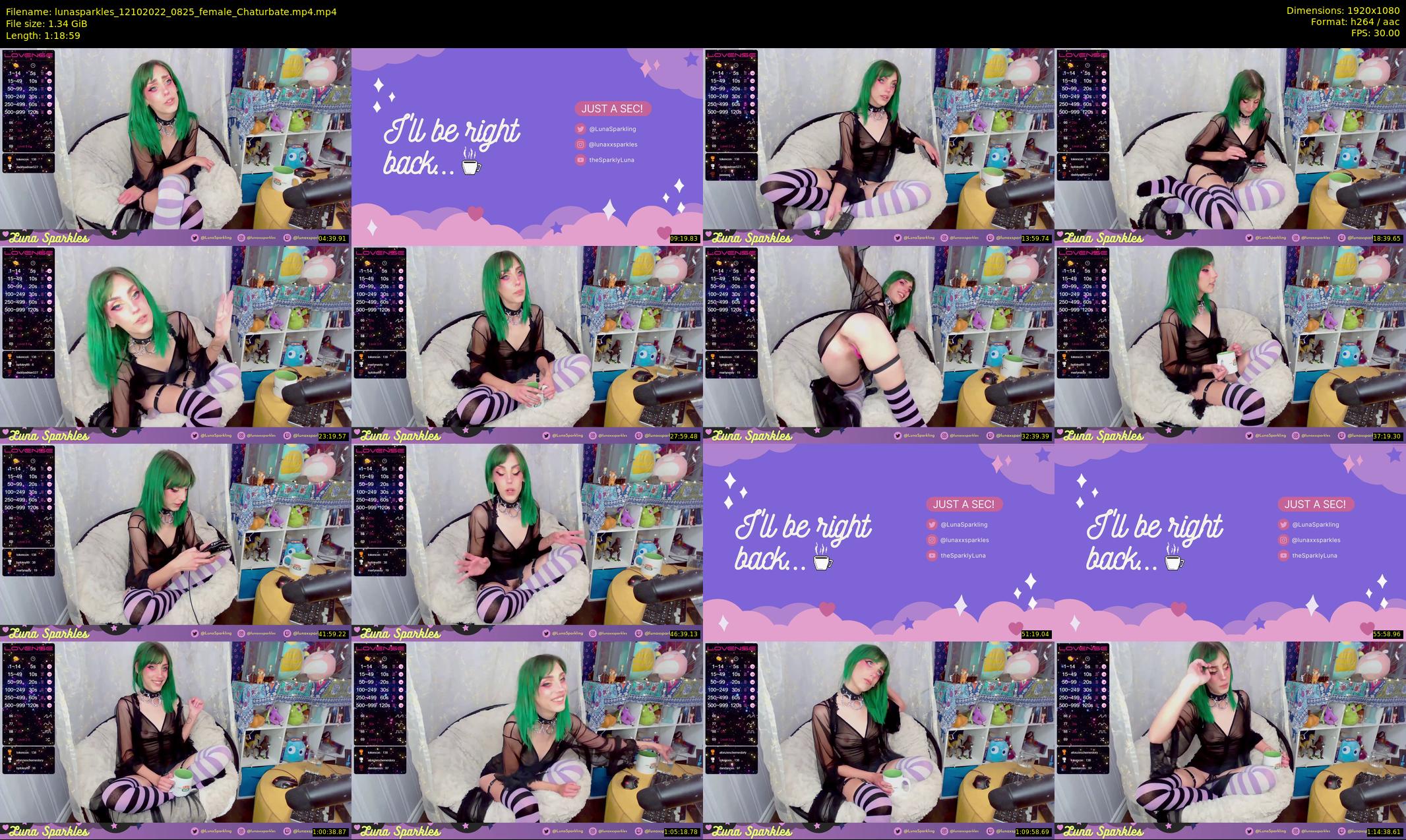 lunasparkles — 79 minute Chaturbate female cam show recording, 1080p, Oct 12, 2022
