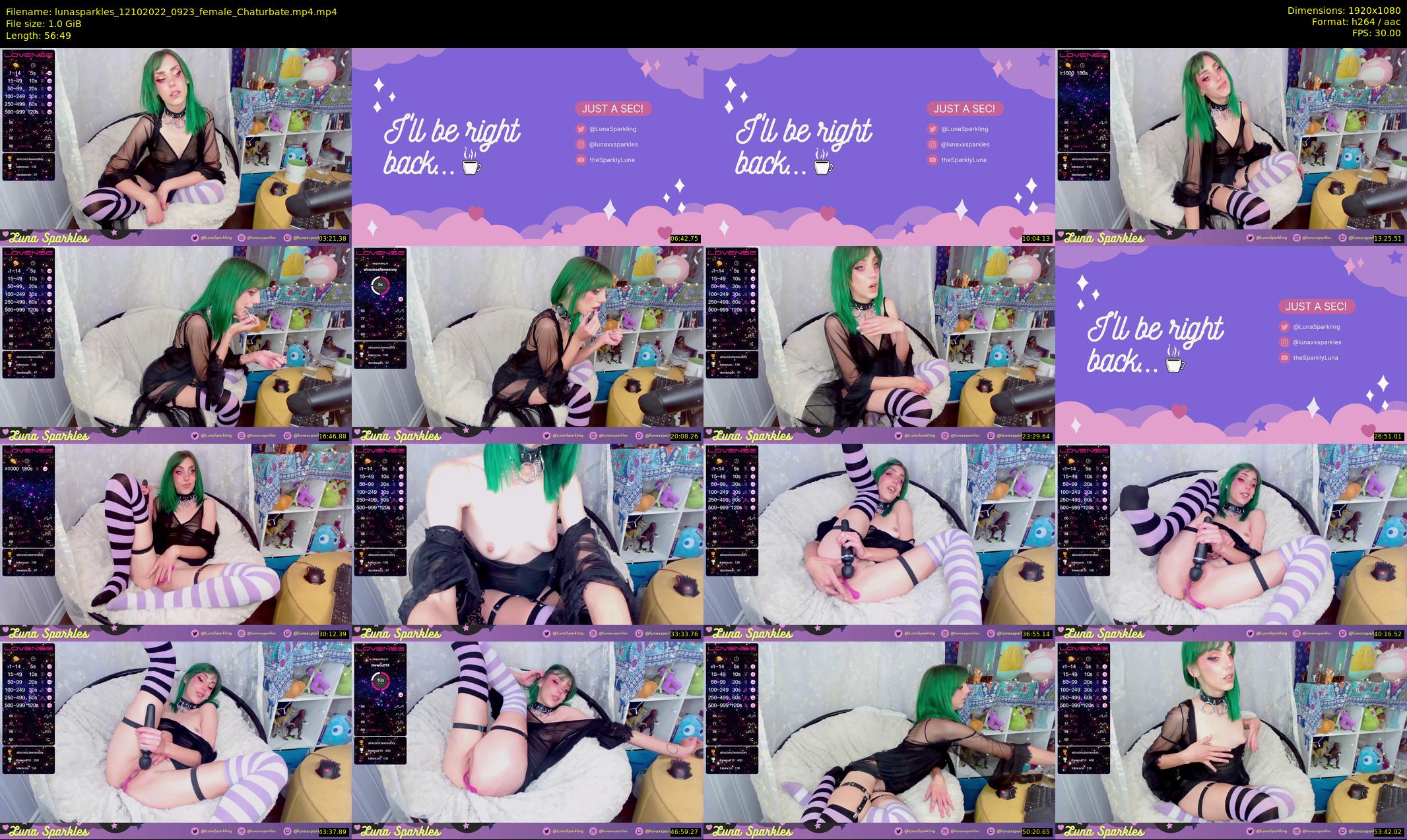 lunasparkles — 57 minute Chaturbate female cam show recording, 1080p, Oct 12, 2022