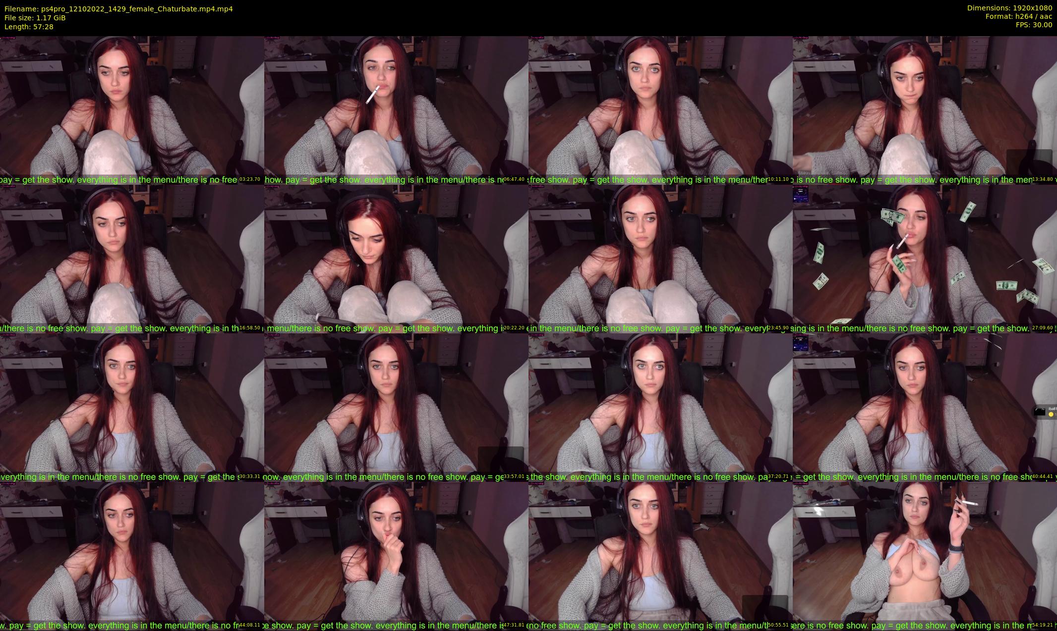 ps4pro — 58 minute Chaturbate female cam show recording, 1080p, Oct 12, 2022