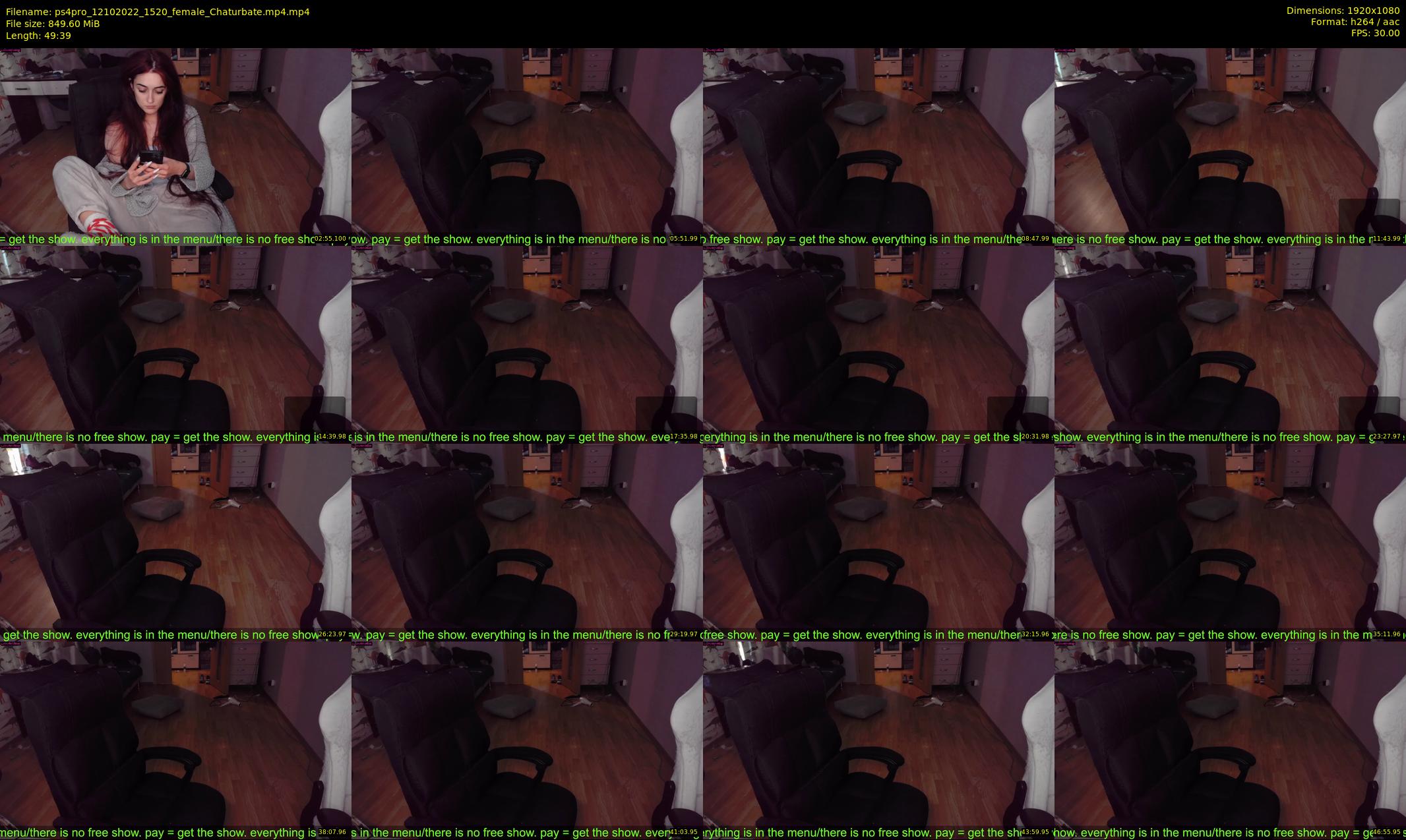 ps4pro — 50 minute Chaturbate female cam show recording, 1080p, Oct 12, 2022